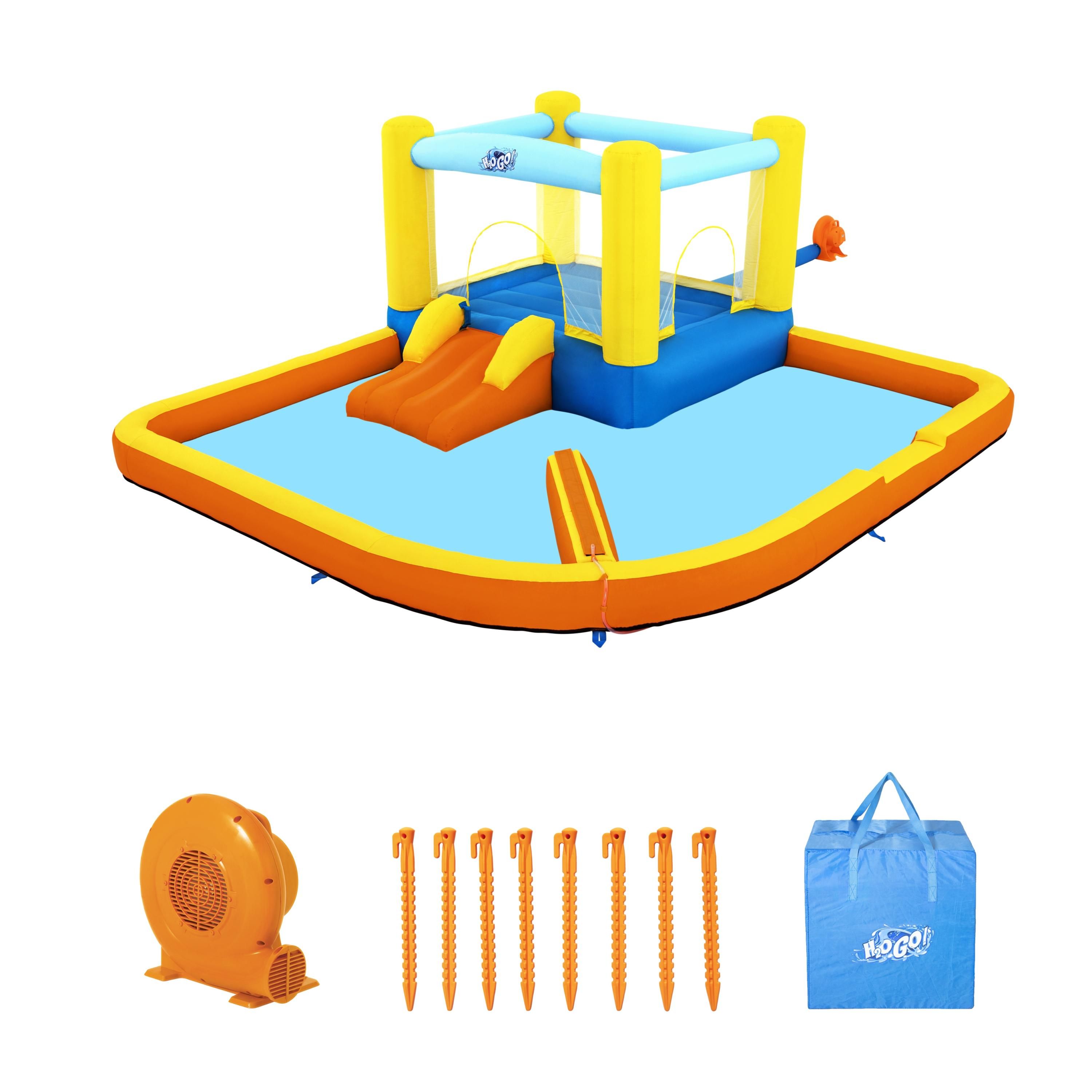 H2OGO! Bestway H2OGO Beach Bounce Kids Inflatable Outdoor Water Park And Water Wall