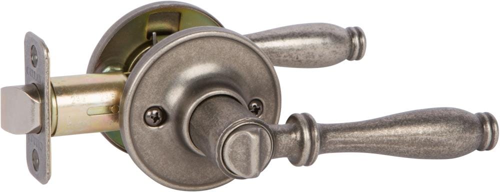 Delaney Hardware ST5022 Silona Antique Silver Interior/Exterior Bed/Bath Privacy Door Handle