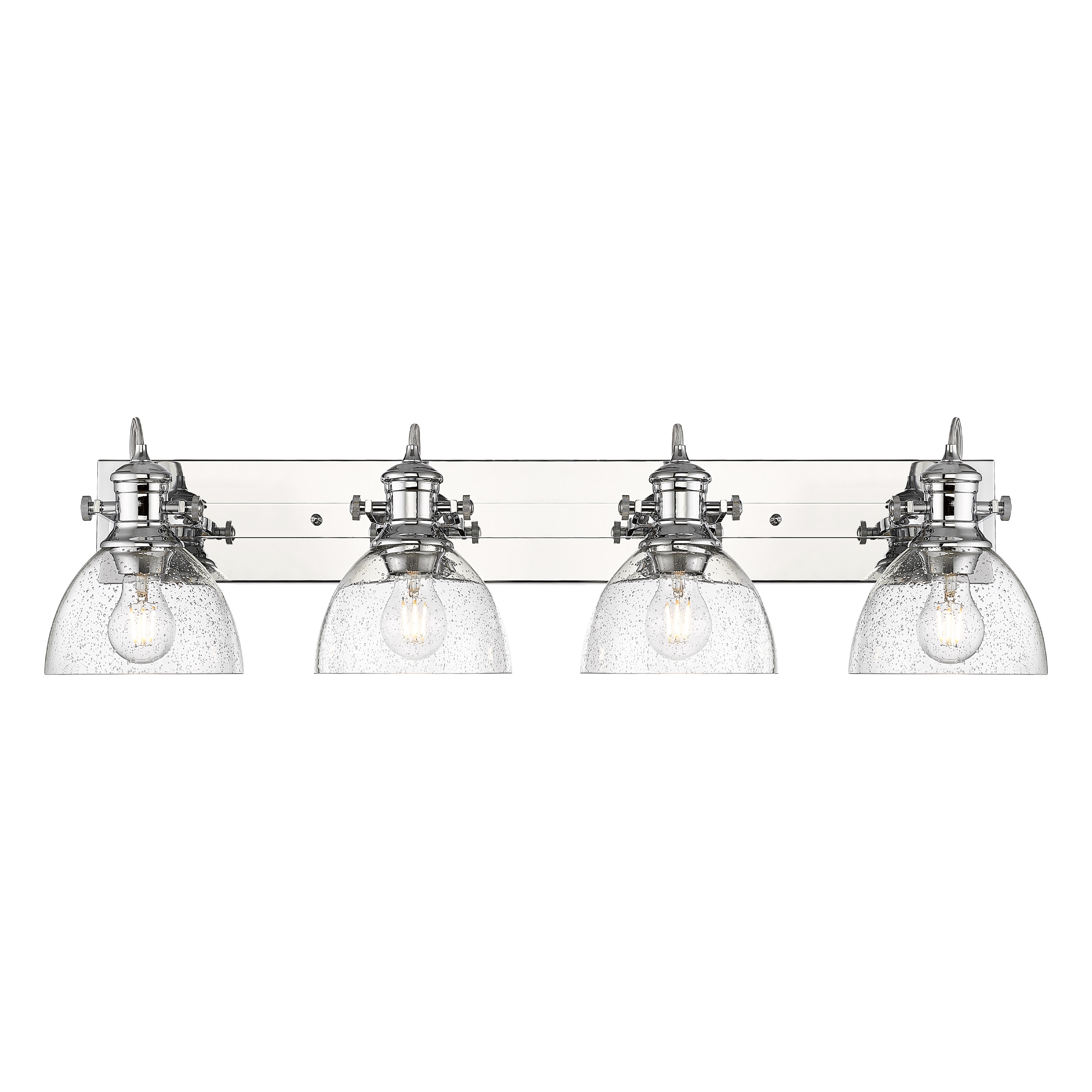 Golden Lighting 3118-BA4 CH-SD Hines 8.25-in 4 -Light Chrome Transitional Vanity light