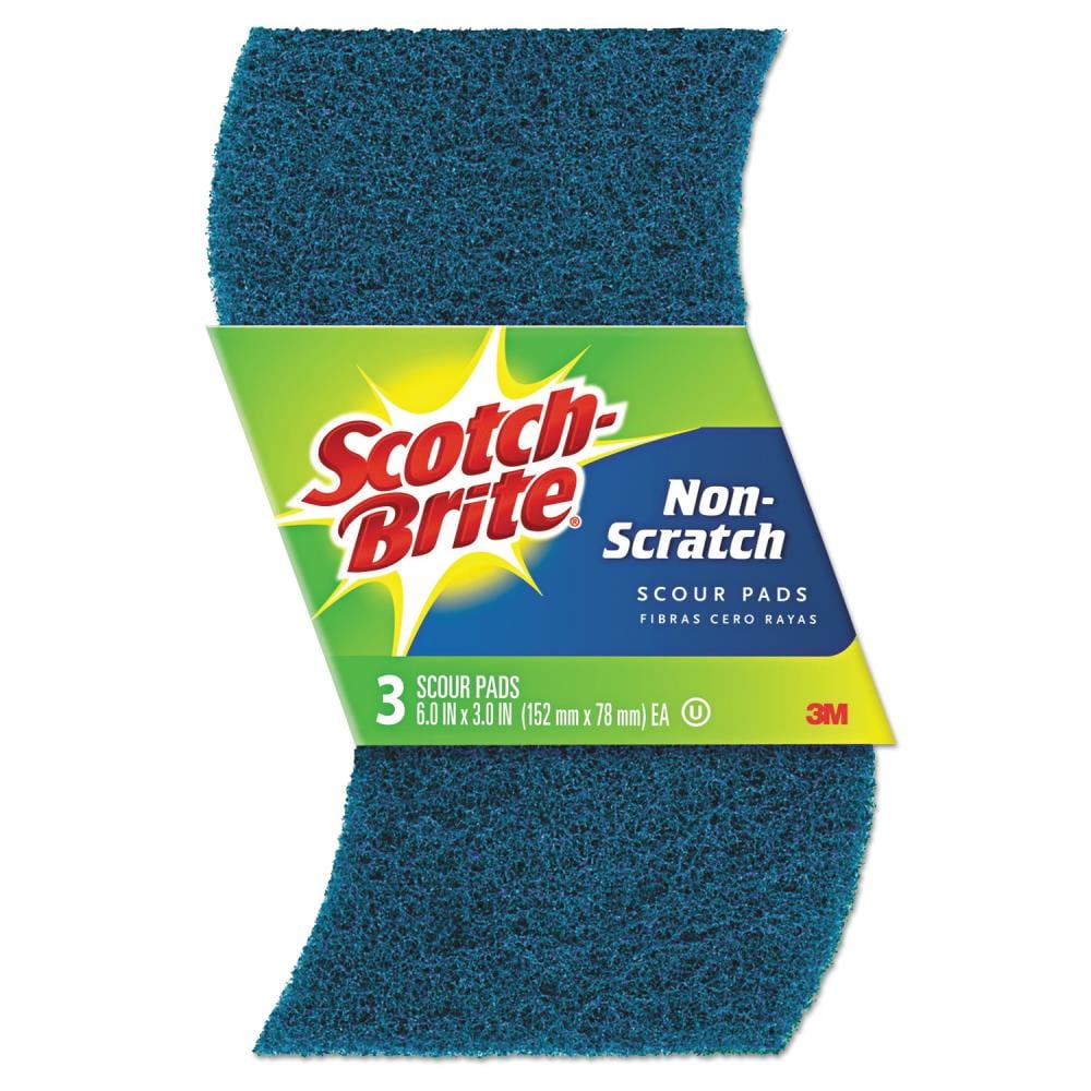 Scotch-Brite Non-Scratch Scour Pads, Scouring Pads for Kitchen and Dish  Cleaning, 3 Pads