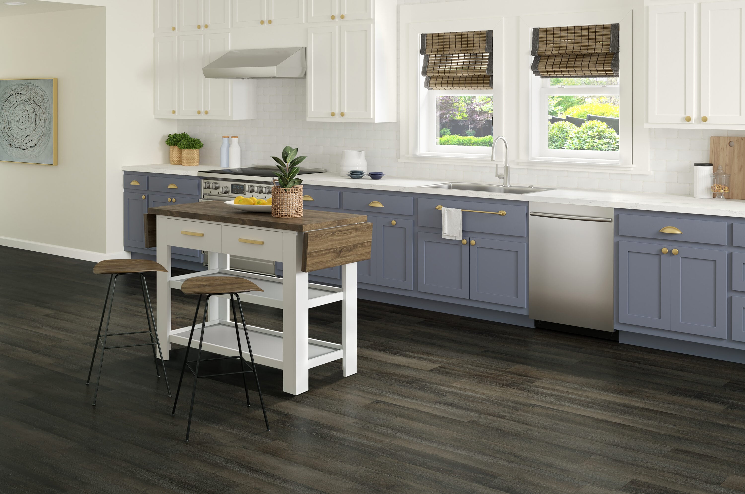 Style Selections Slate Oak 6-mil x 6-in W x 36-in L Interlocking Luxury Vinyl  Plank Flooring (22.17-sq ft/ Carton) in the Vinyl Plank department at