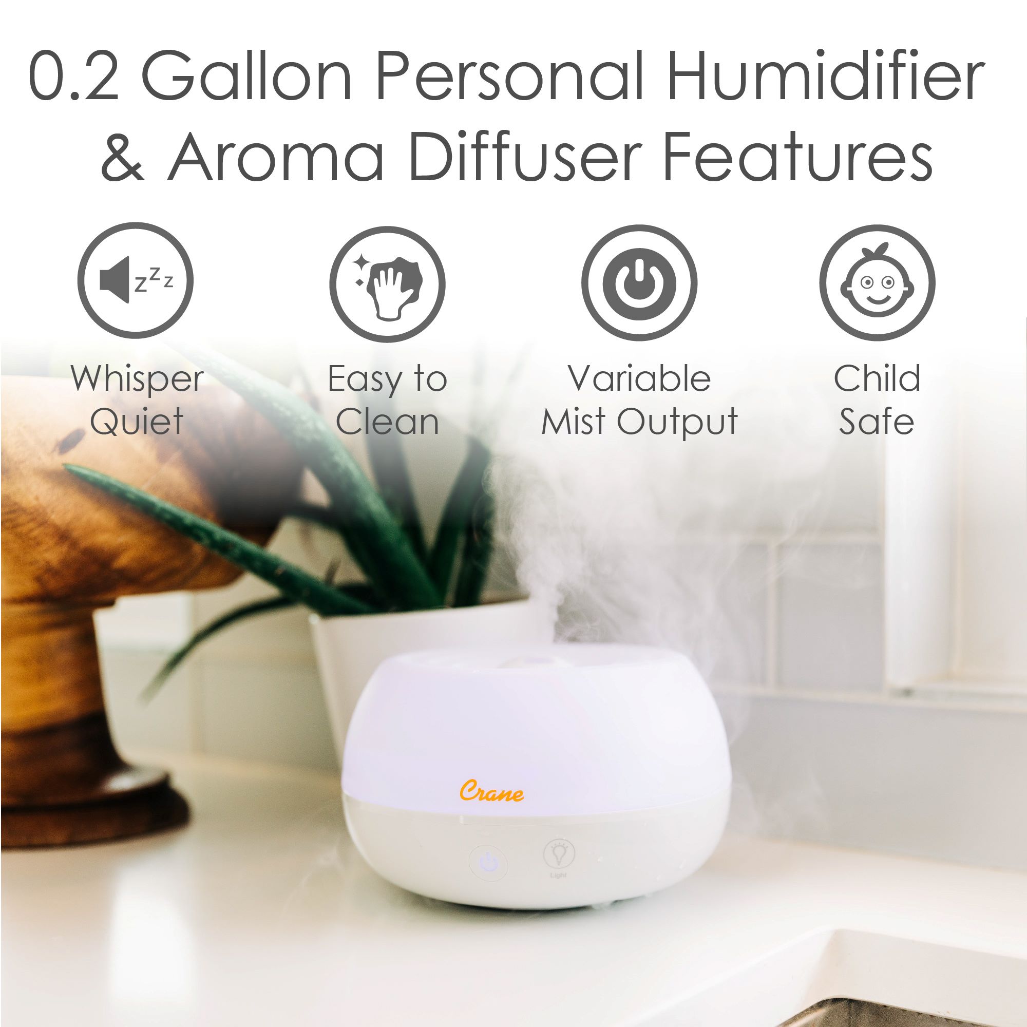 Small Humidifier for Bedroom/Home  Easy to Clean Room Humidifier - Airdog  USA