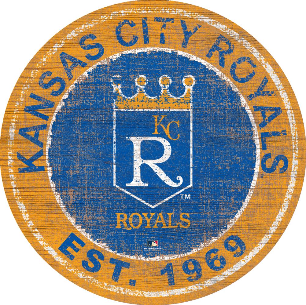 Fan Creations Kansas City Royals Heritage Logo Round Sign in the Wall ...