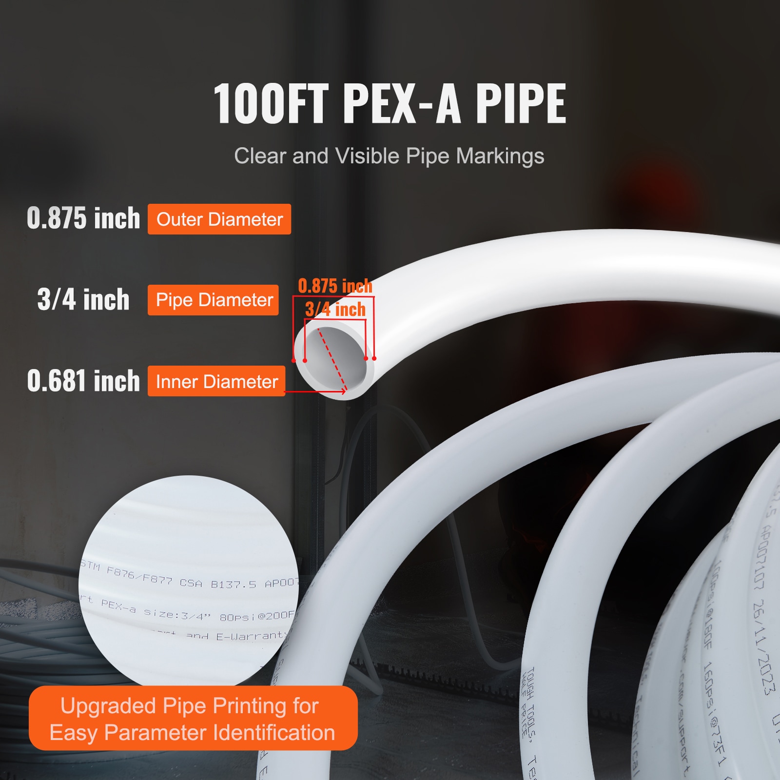 VEVOR PEXAG34INCH1ALHN4V0 Pex-Crimp-Fittings - View #7