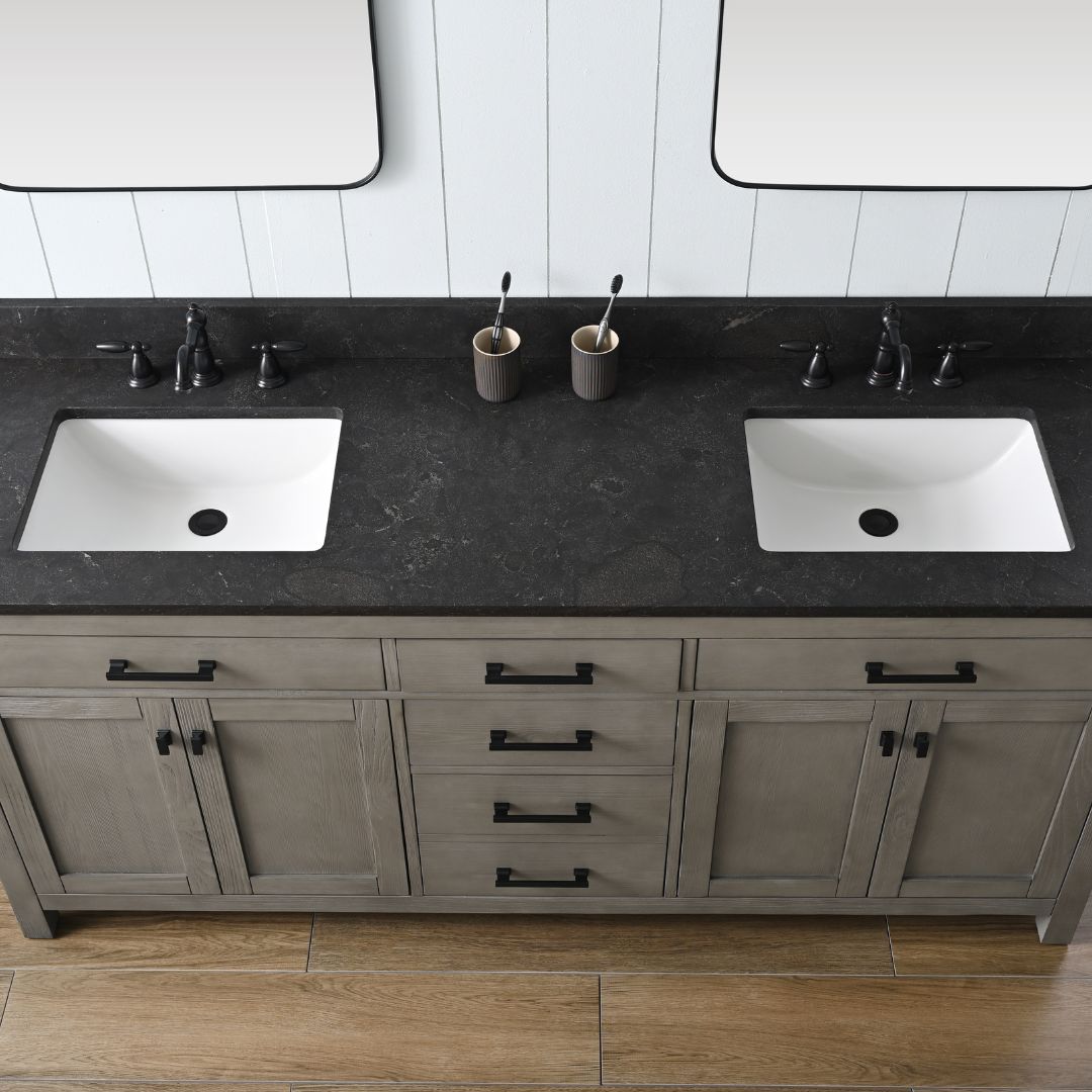Sudio Design JASPER TEXTURED 72-in Textured Gray Undermount Double Sink ...
