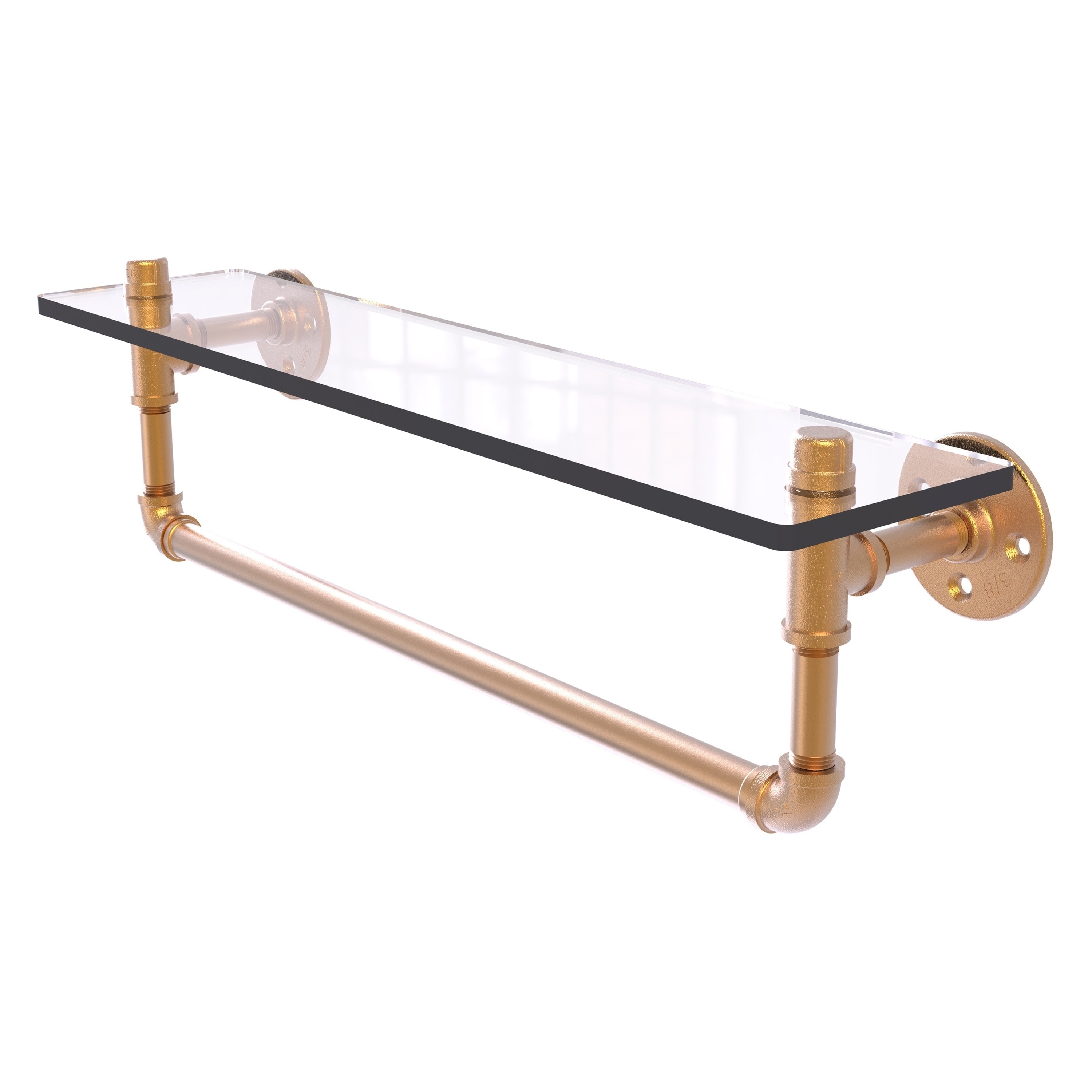 Allied Brass P-410-22-GSTB-BBR Pipeline Brushed Bronze Metal Wall mount Bathroom Shelf ( 22-in x 6.5-in x 5-in )
