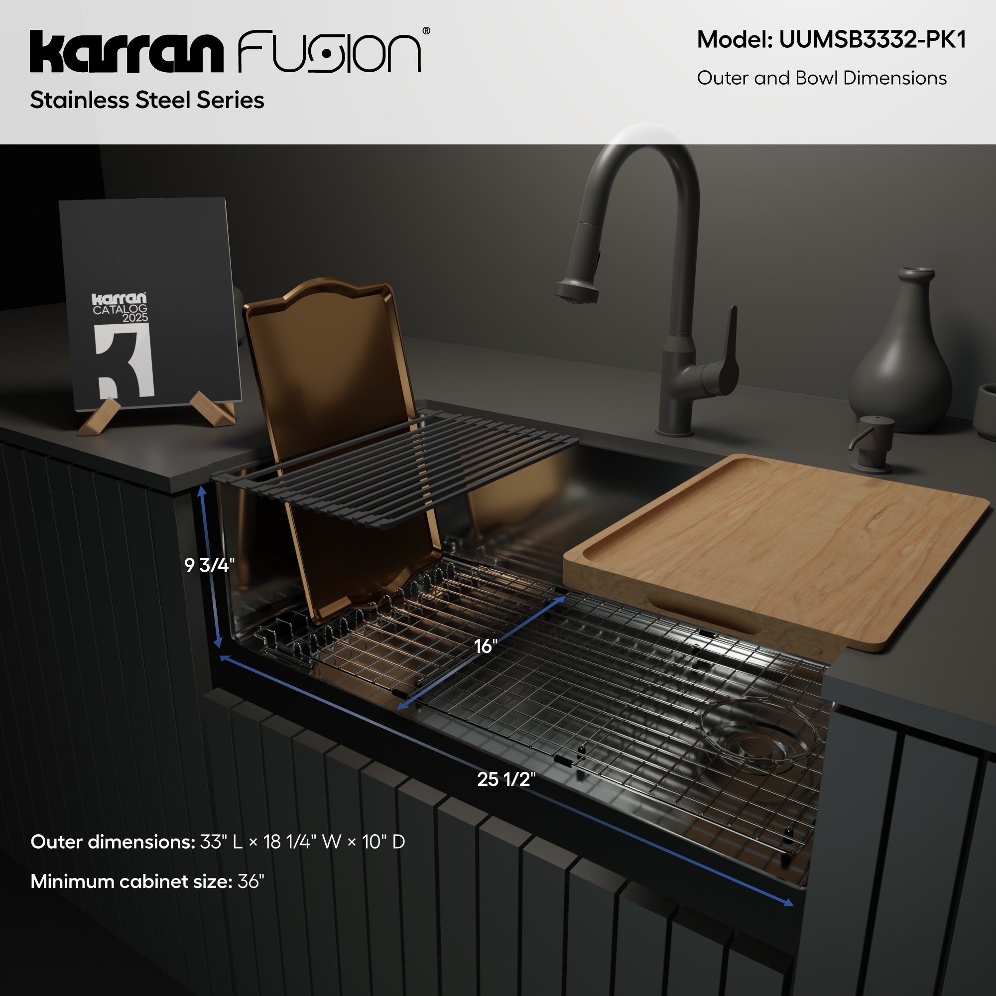 Karran UUMSB3332-PK1 Kitchen-Sinks - View #6