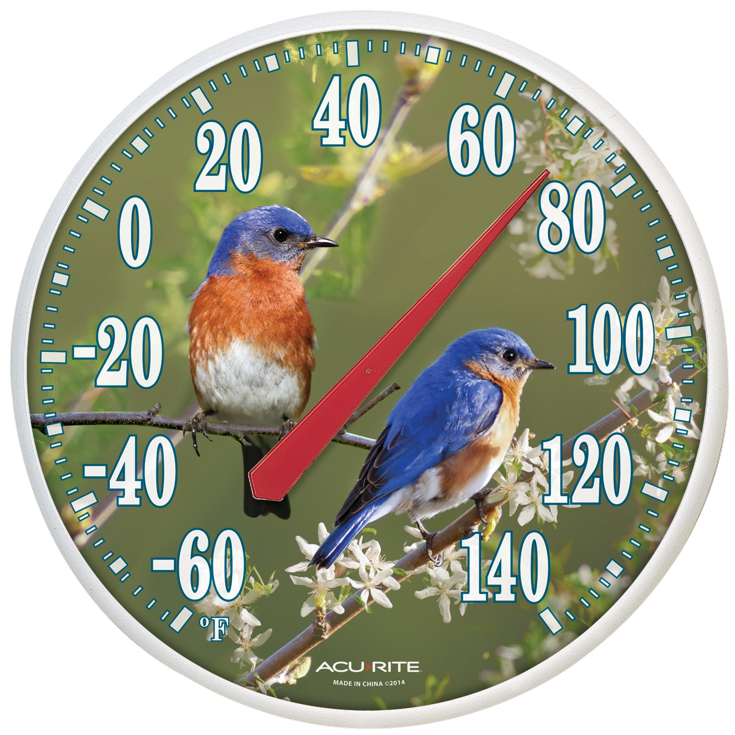 AcuRite Analog Outdoor White Thermometer at