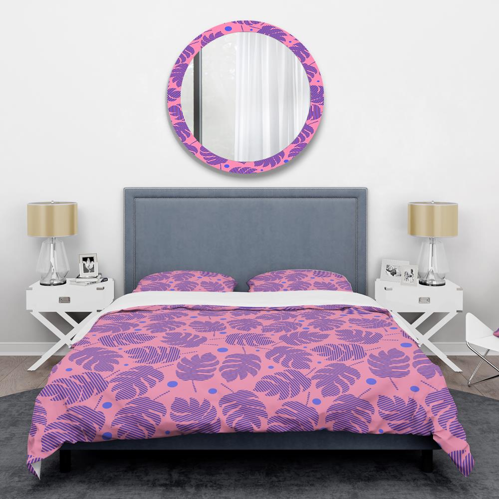 Designart BED24603-K 3 -Piece Purple King Duvet cover Set