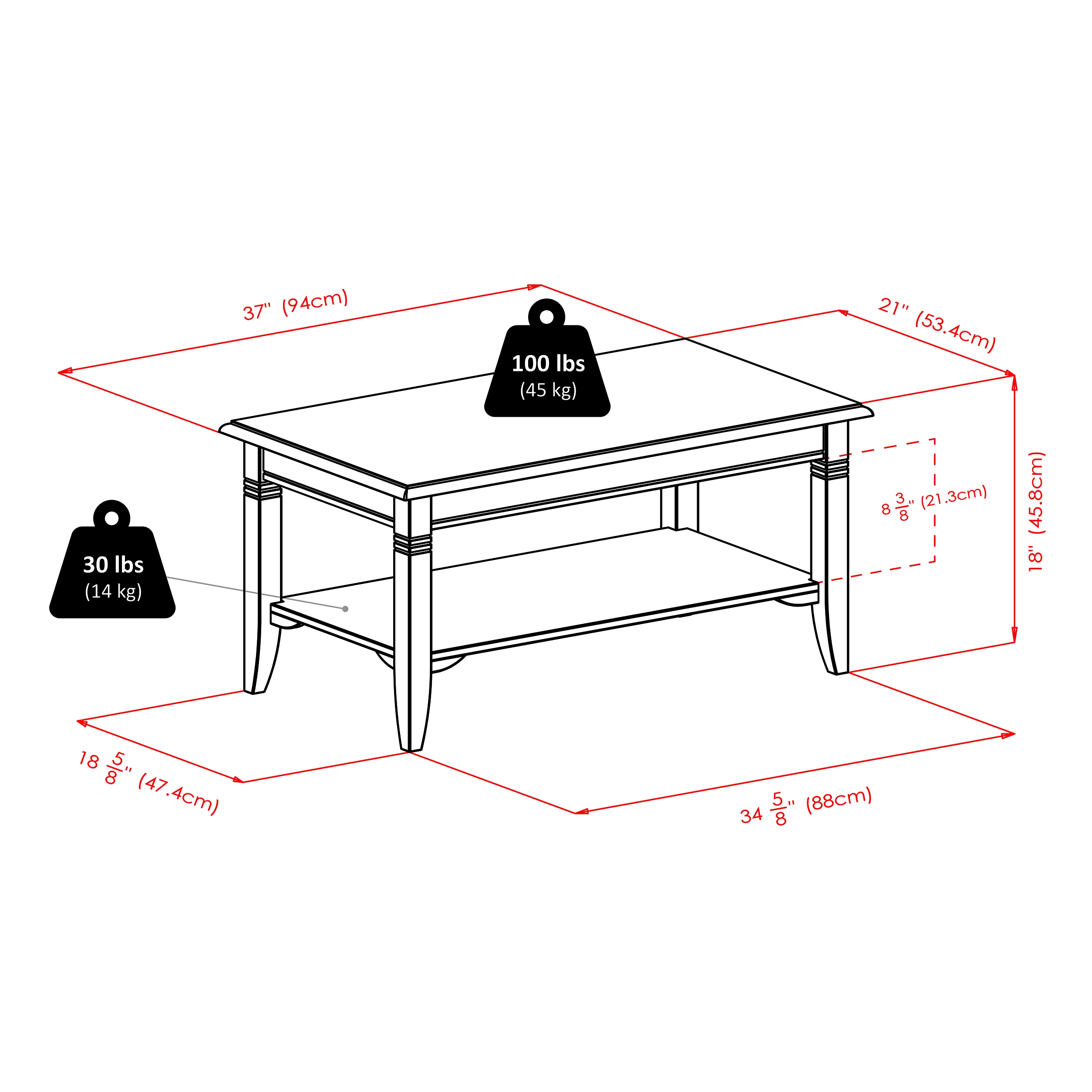 winsome wood nolan end table