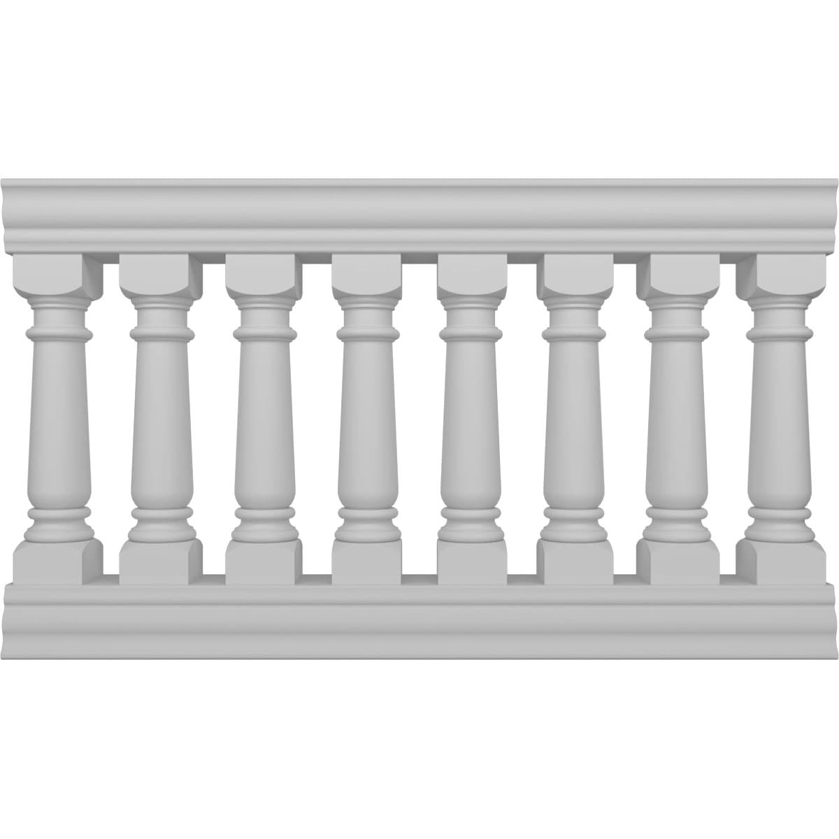 Ekena Millwork BALK38X060WEG FiberThane 5-Feet x 38-Inches Wellington Fiberglass Deck Rail Kit