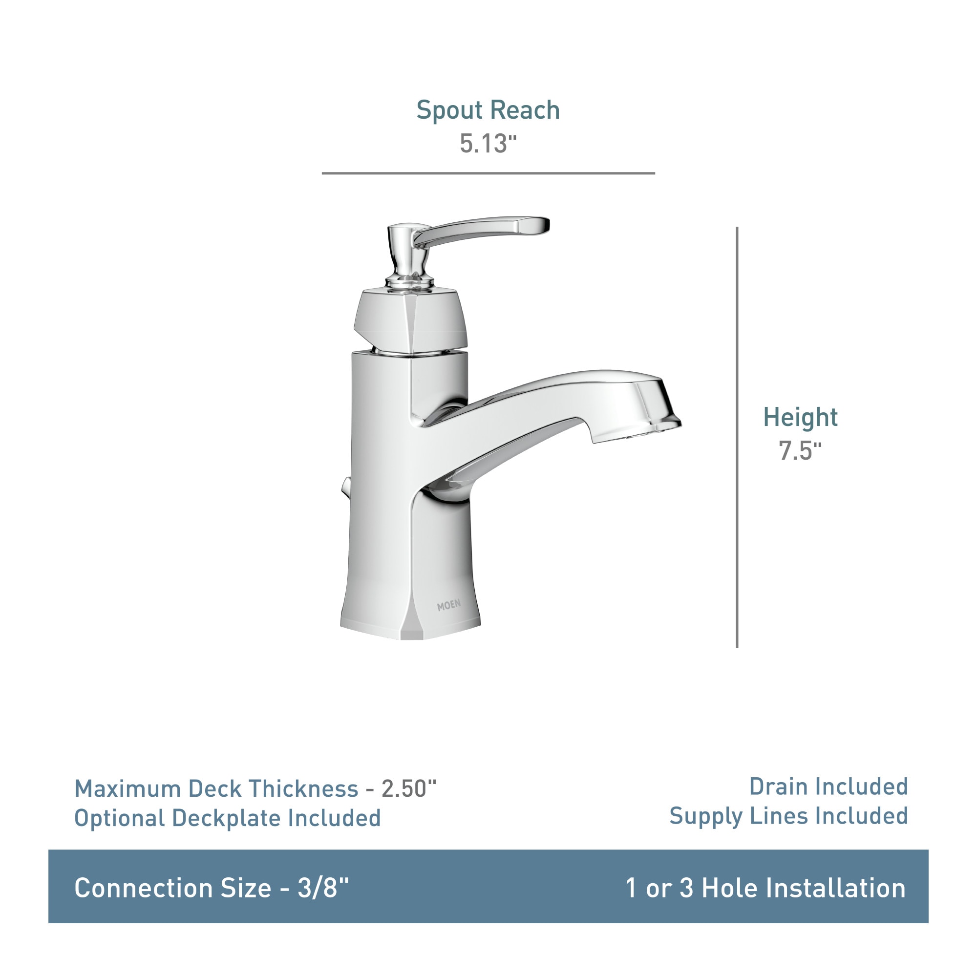 Moen WS84923SRN Lavatory-Faucets - View #4