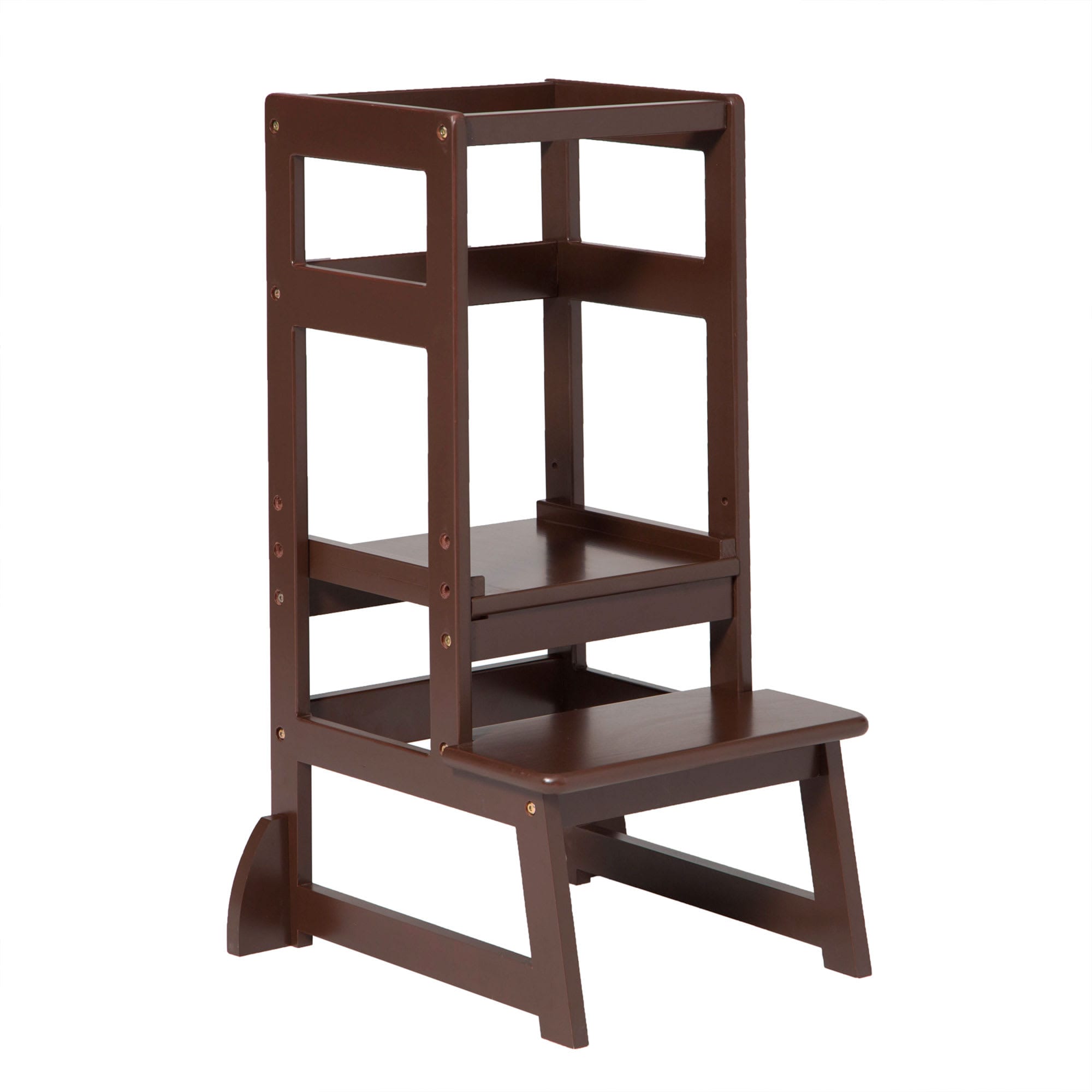 SDADI 278819 LT05E Adjustable Height Kitchen Step Stool Children Kids Toddlers Counter Level Learning Stool for Kitchen  Bathroom Espresso