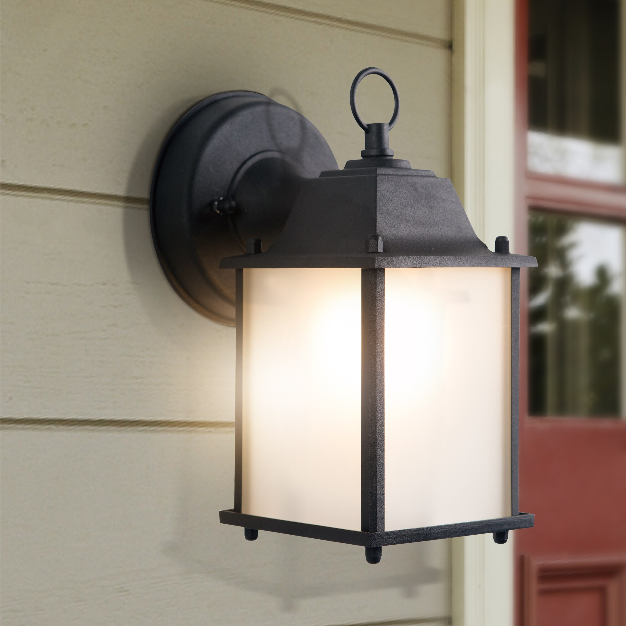 Yosemite Home Decor Tara 1-Light 8.5-in Black Outdoor Wall Light ENERGY ...