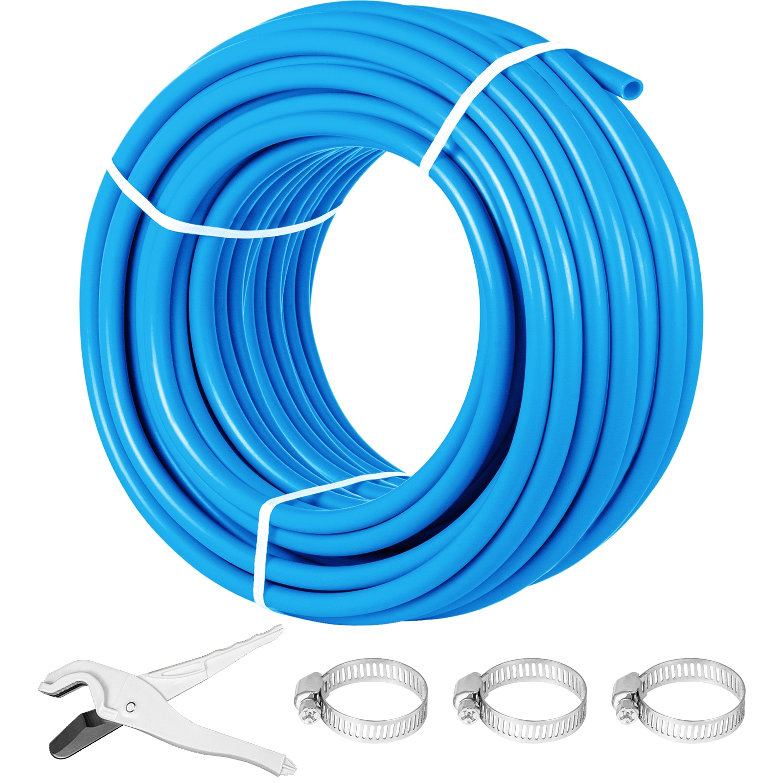 VEVOR PEXG1YC300YCLS001V0 Pex Tubing, Pex Pipe 300Ft Flexible Pex Hose Non Oxygen Barrier Pex Tube Coil 80 160Psi Pex Water Line Blue Pex Piping For Hot and Cold Water Plumbing Open Loop Radiant Floor Heating System