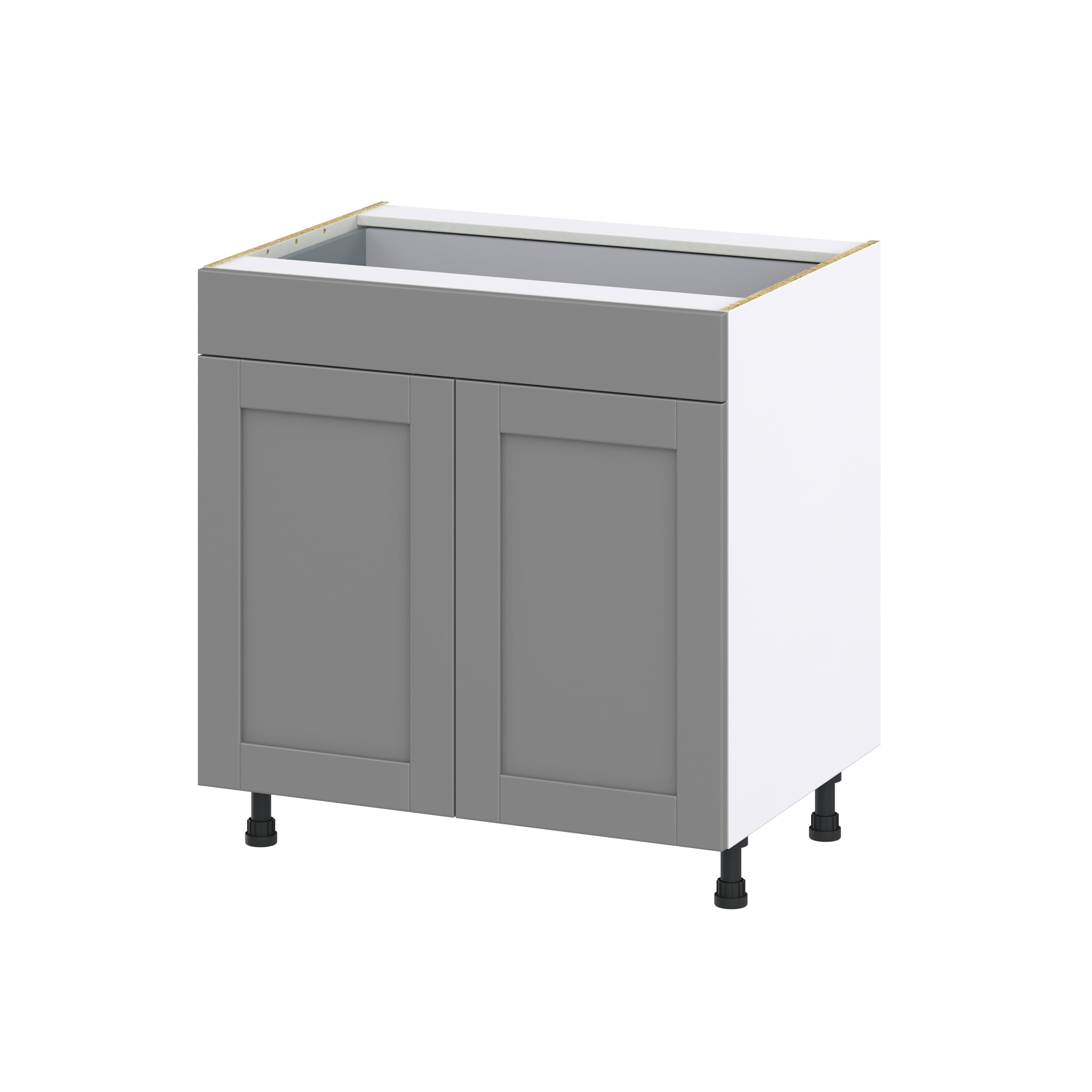 Hugo&Borg DSB33-BM Beaumont 33-in W x 34.5-in H x 24-in D Slate Gray Base Fully assembled Cabinet (Recessed Panel Shaker)