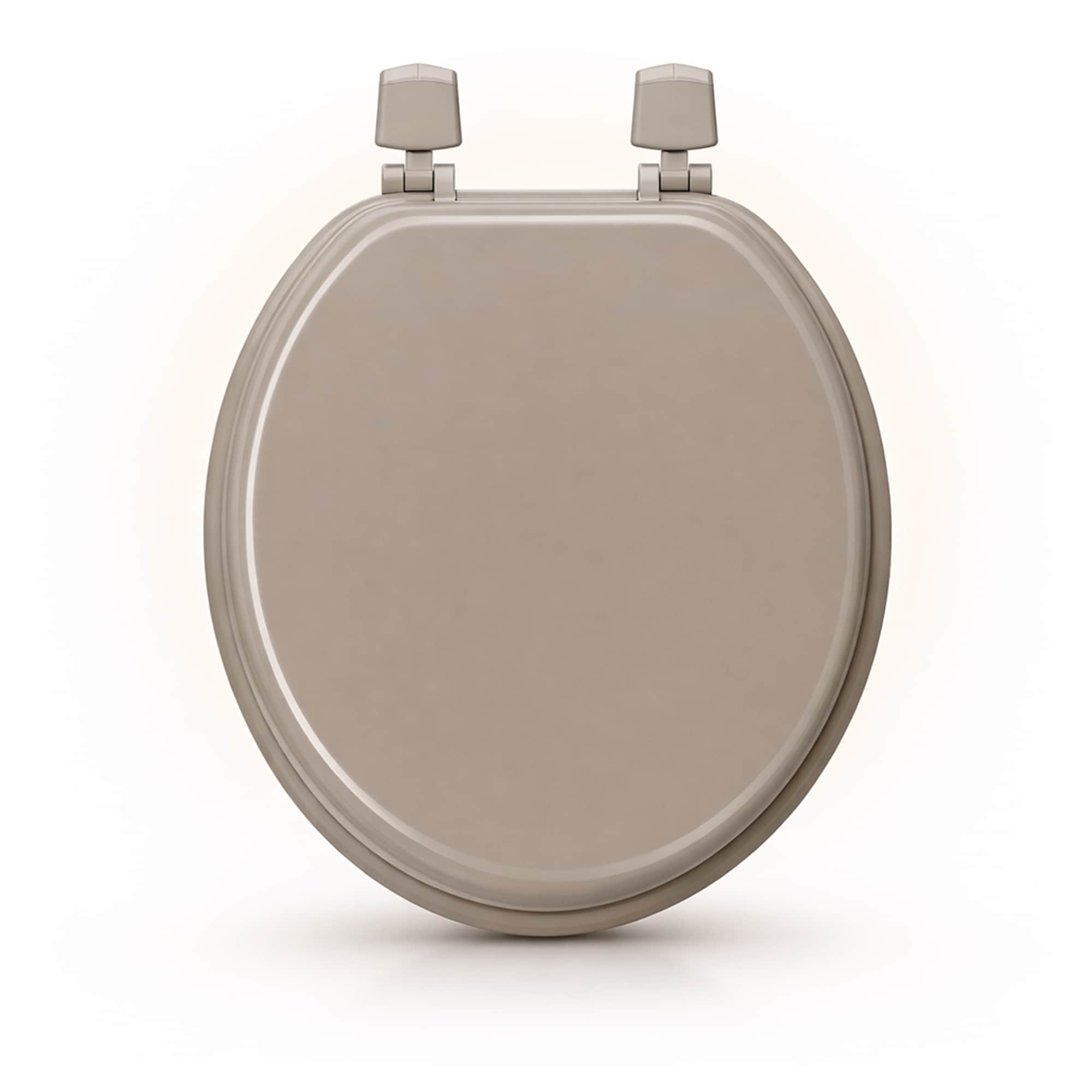 EVIDECO FRENCH HOME GOODS - 15.5-in Taupe Round Molded Wood Toilet Seat