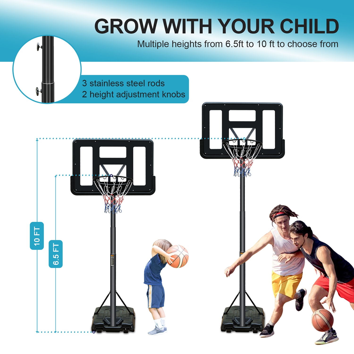 GZMR SPJS-1854-BK Basketball-System - View #2