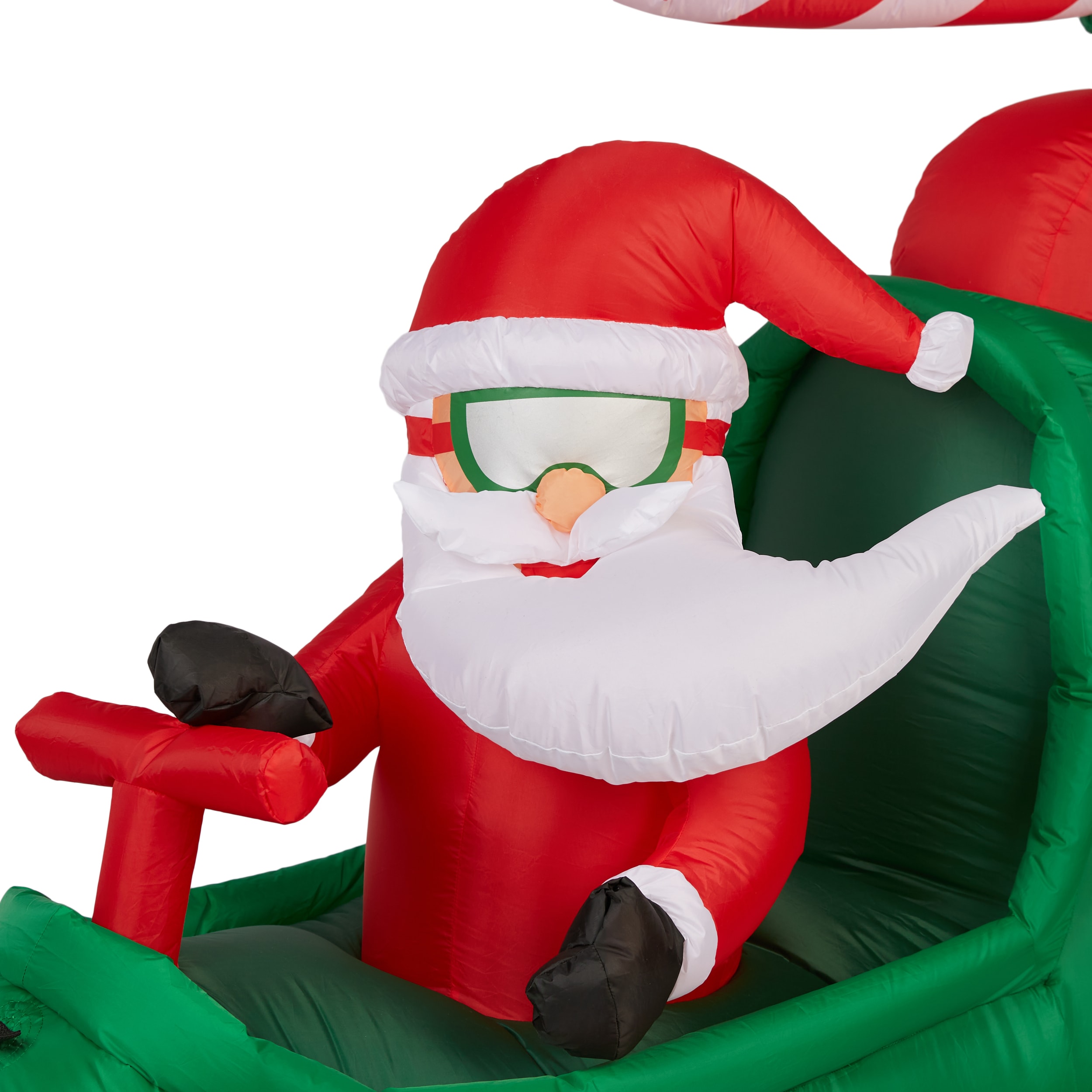 Holiday Living 4.59-ft Animatronic Lighted Santa Christmas Inflatable ...