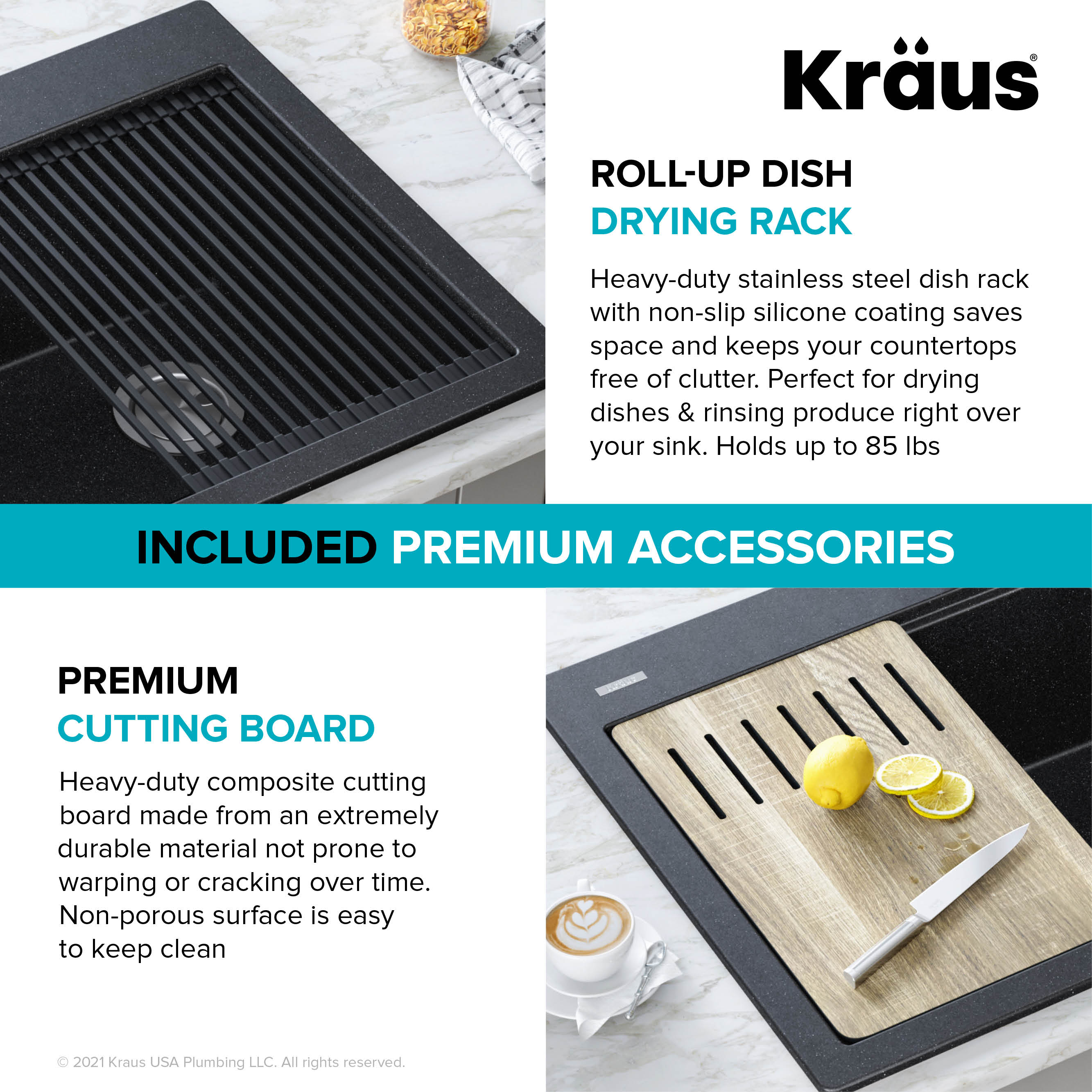 Kraus KGTW1-33WH Kitchen-Sinks - View #7