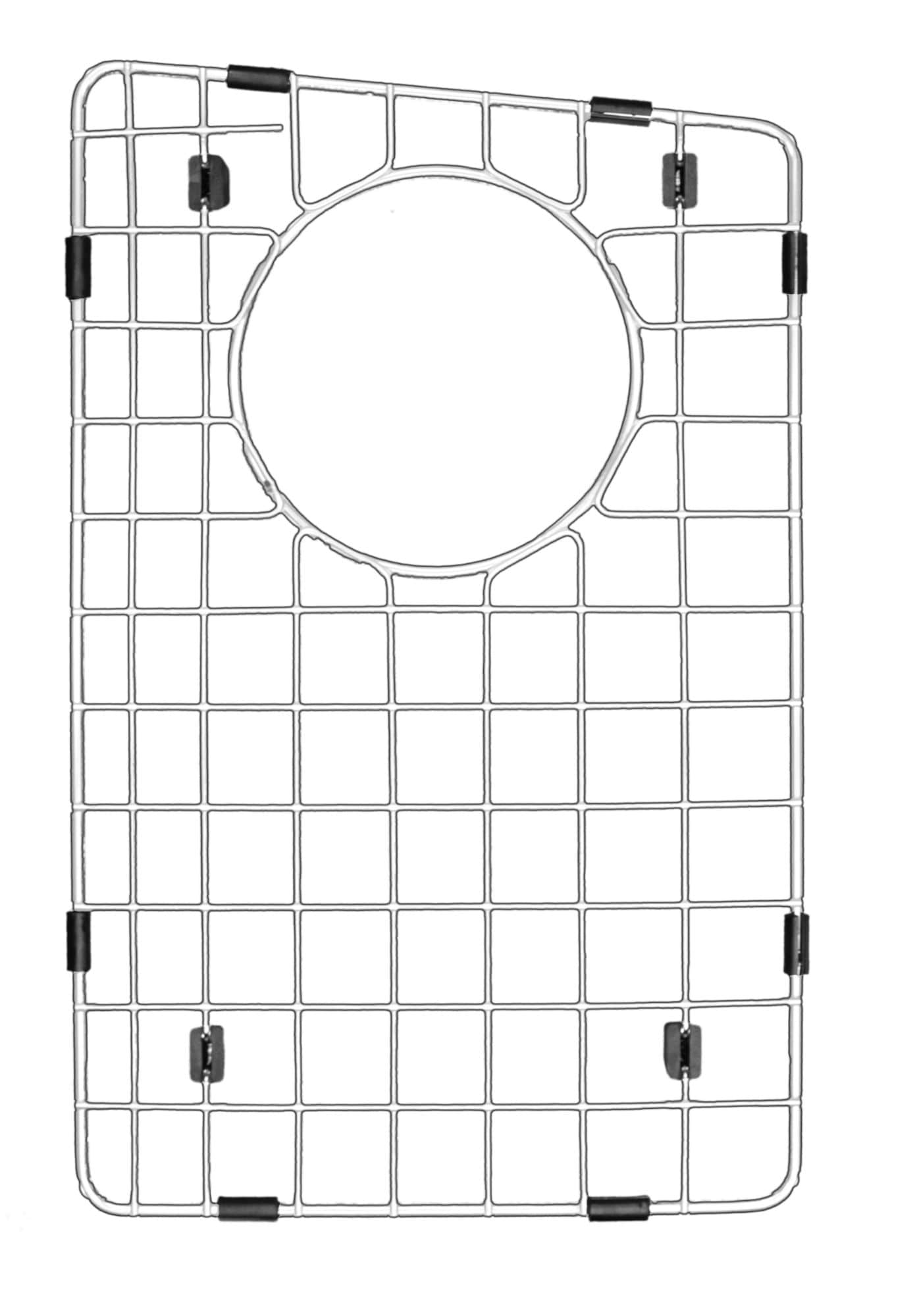 Karran GR-6008 Bottom Grids 15-in x 9.5-in Back Center Drain Stainless ...