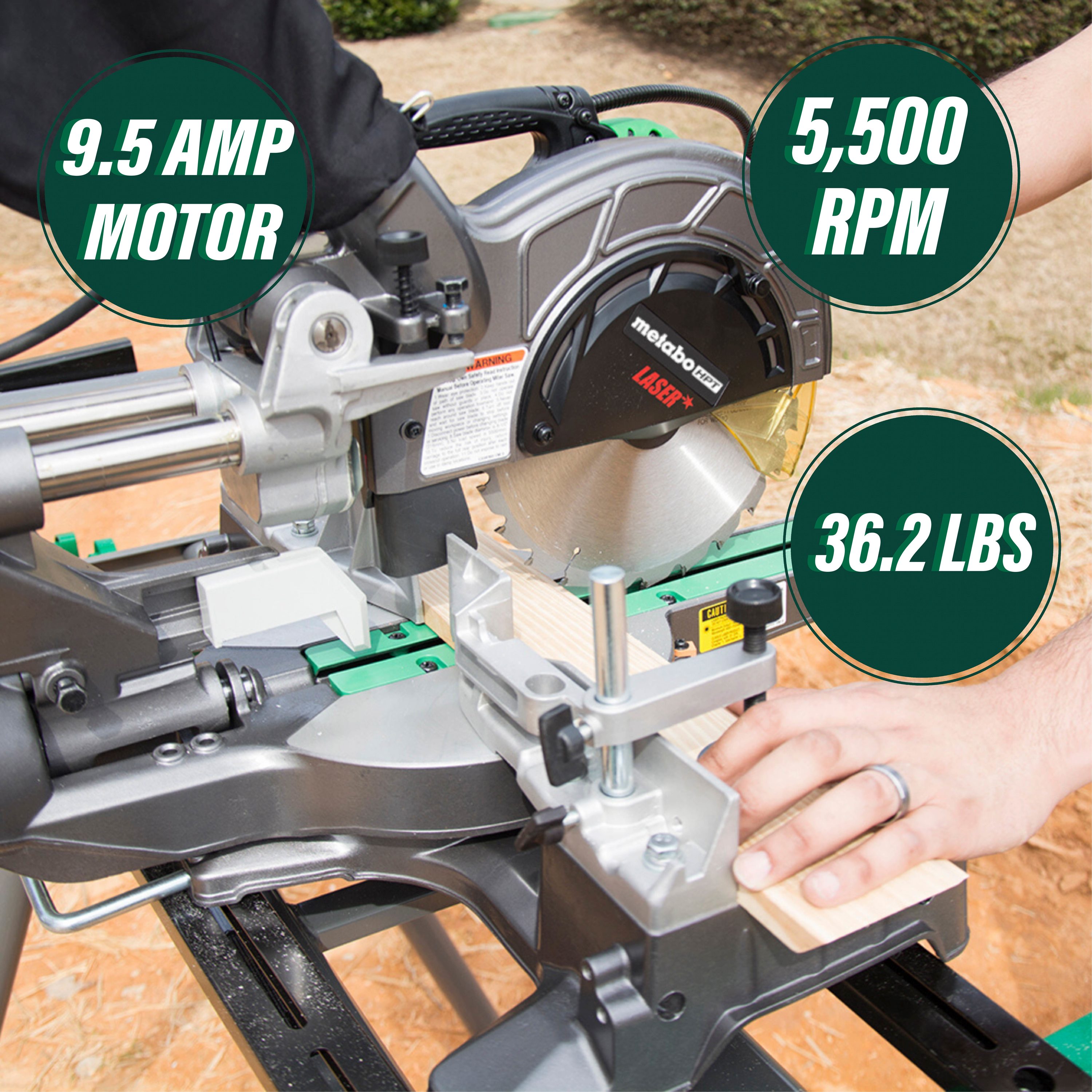 Metabo HPT 8-1/2-in Sliding Compound Corded Miter Saw in the Miter Saws  department at
