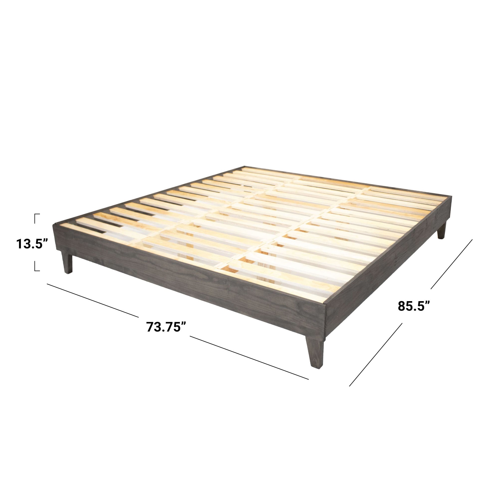 Eluxury Grey California King Bed Frame, Measurements For King Bed Frame
