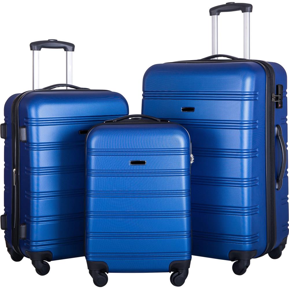 CASAINC 3 Piece Luggage Set Hard Side Spinner Suitcase with Lock 20