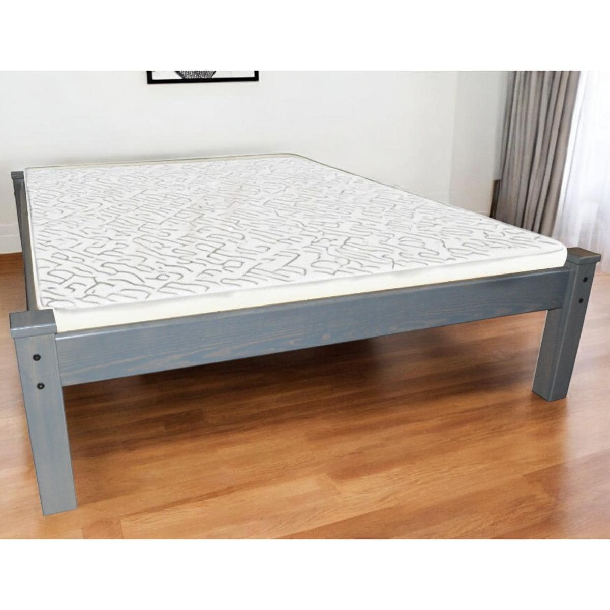 HomeRoots 4000546724 Queen Gray Wood Bed Frame