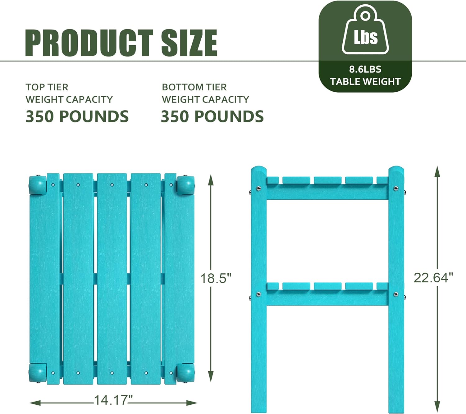 Poly furniture ST-HE03-TU Patio-Tables - View #4