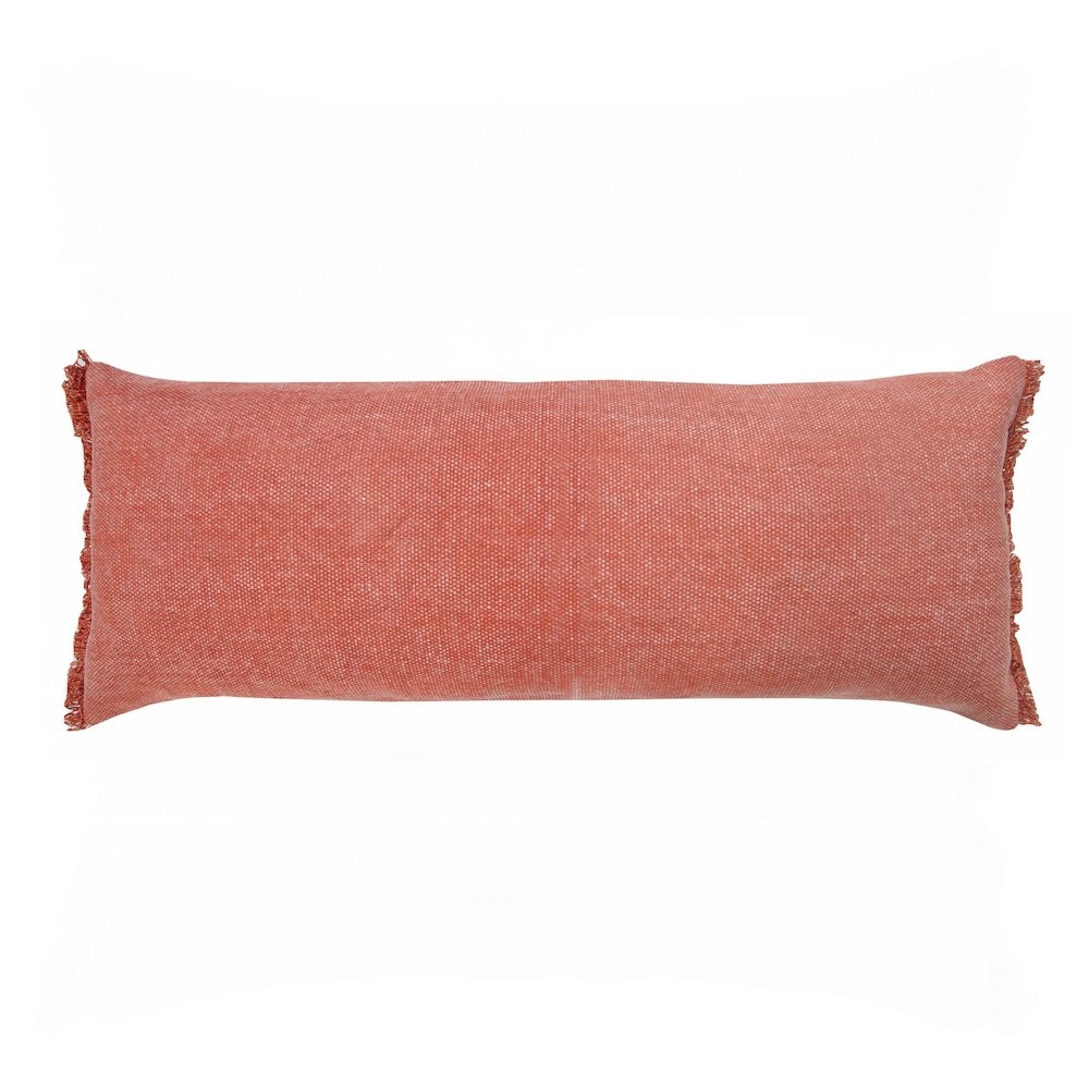 LR Home Ox Bay Pink Solid All-Natural Cotton Pillow Cover