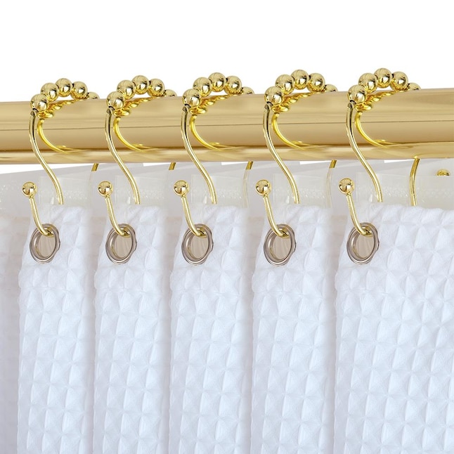 Utopia Alley 12-Pack Gold Double Shower Hooks in the Shower Rings & Hooks  department at Lowes.com