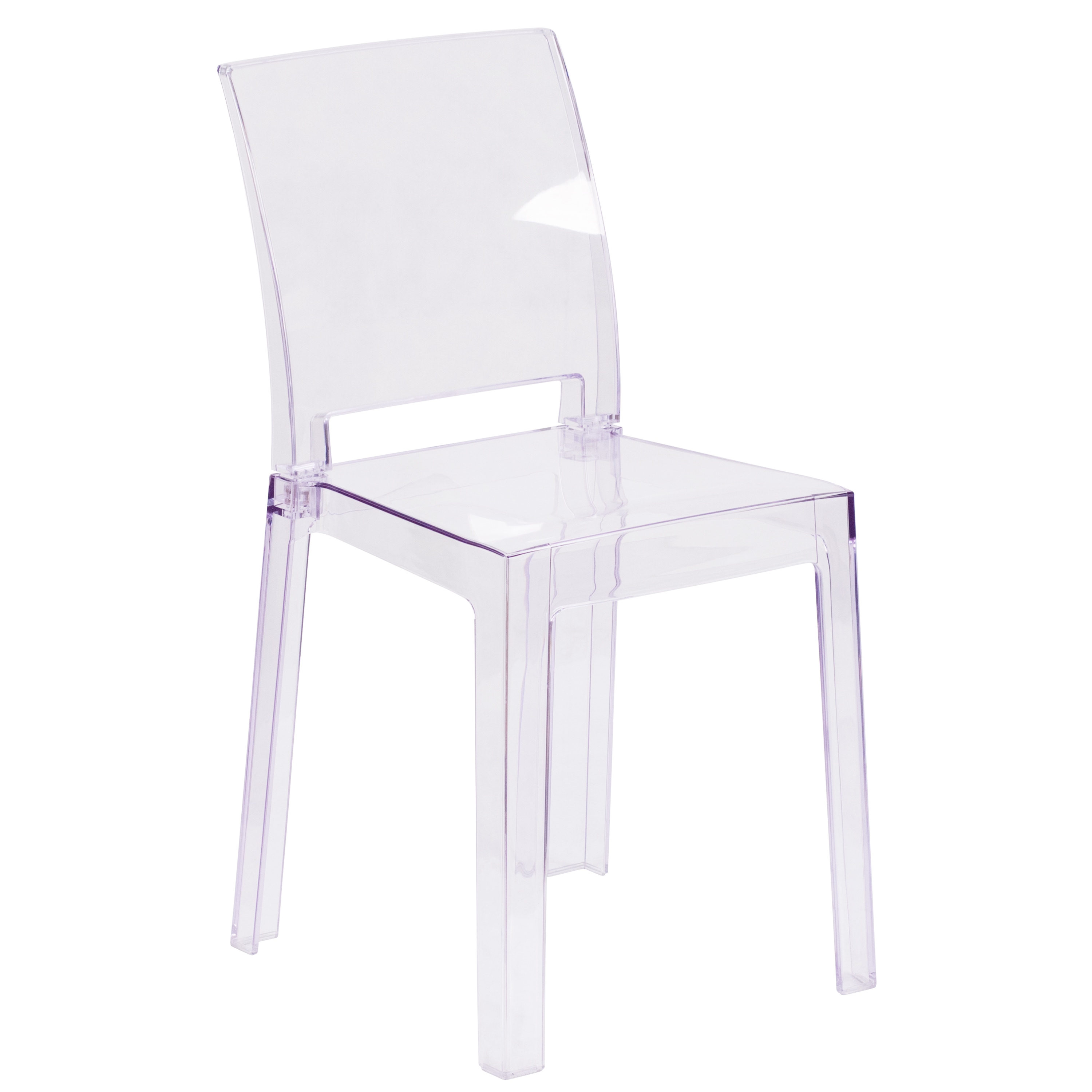 Flash Furniture 889142083474 Modern Transparent Crystal Plastic Accent Chair