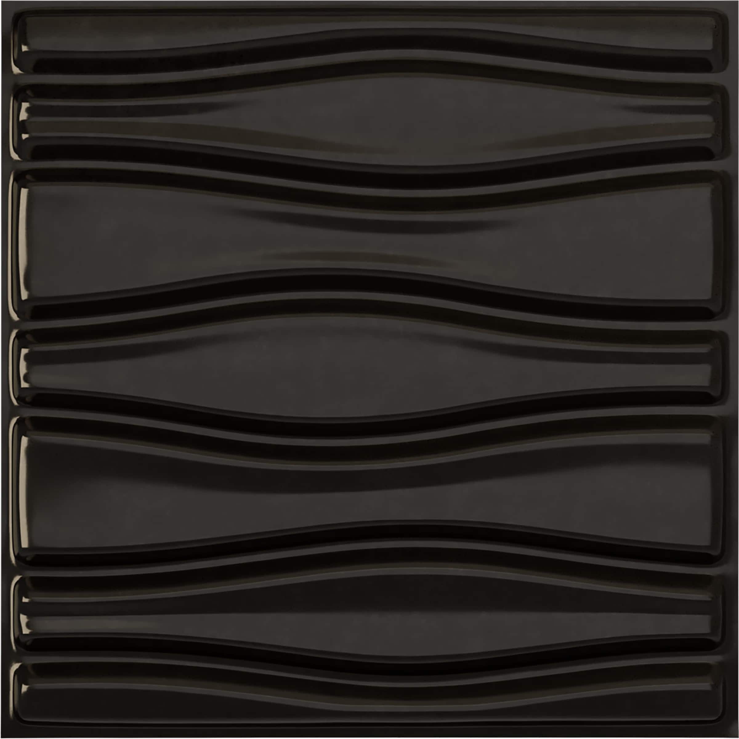 Ekena Millwork WP20X20ATECA 19-5/8-in x 19-5/8-in Embossed Paintable/Stainable Black PVC Abstract Wall Panel ( 2.67-sq ft )