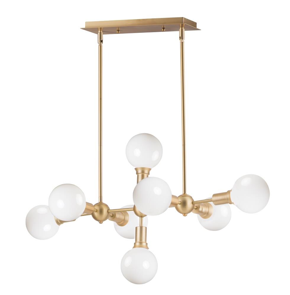 Maxim Lighting 11348SBR Molecule 480-Light Satin Brass Transitional White Glass Globe Pendant Light