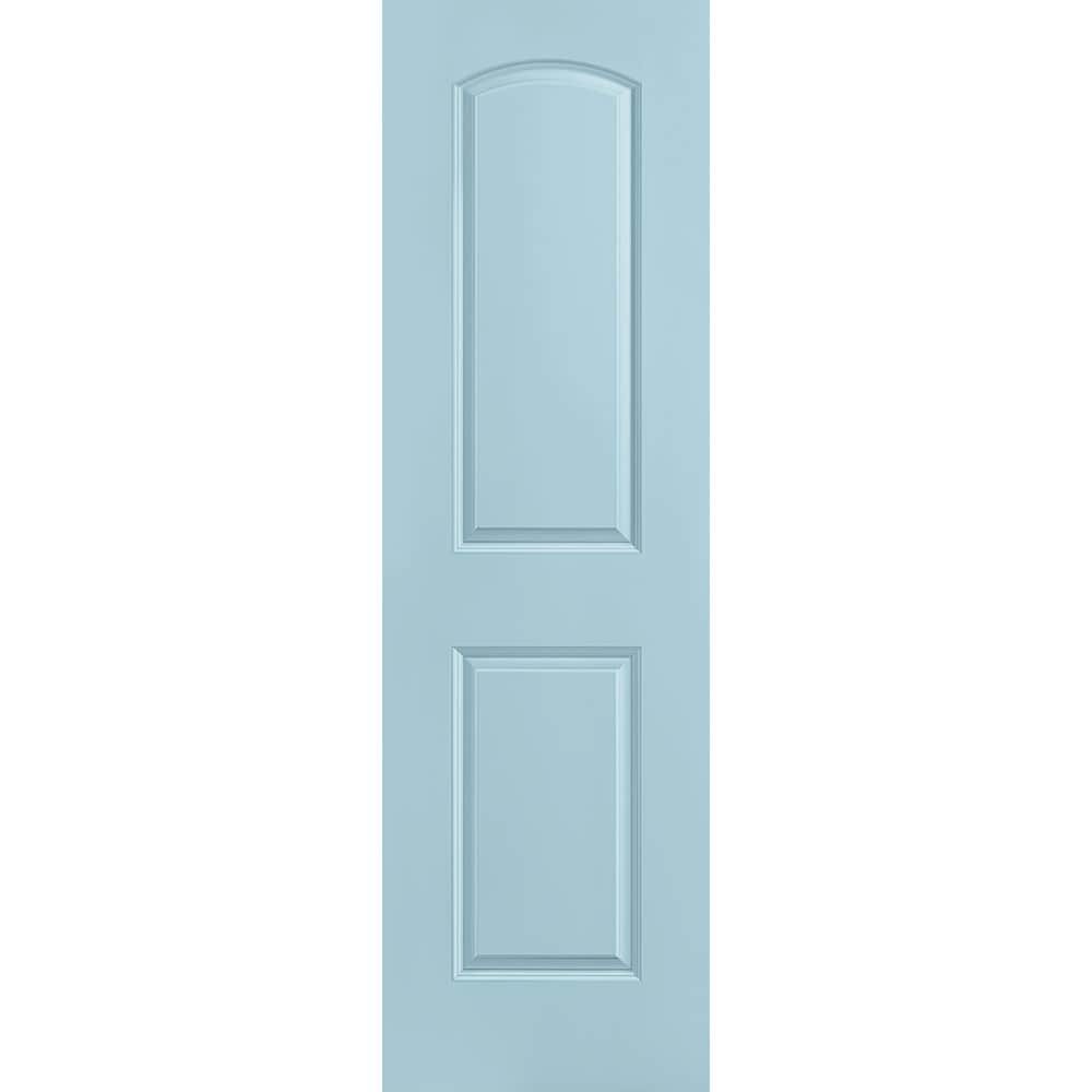 Masonite 1317715 Roman 24-in x 80-in Sea Mist 2-panel round top Smooth Solid core Prefinished Molded composite Slab Door