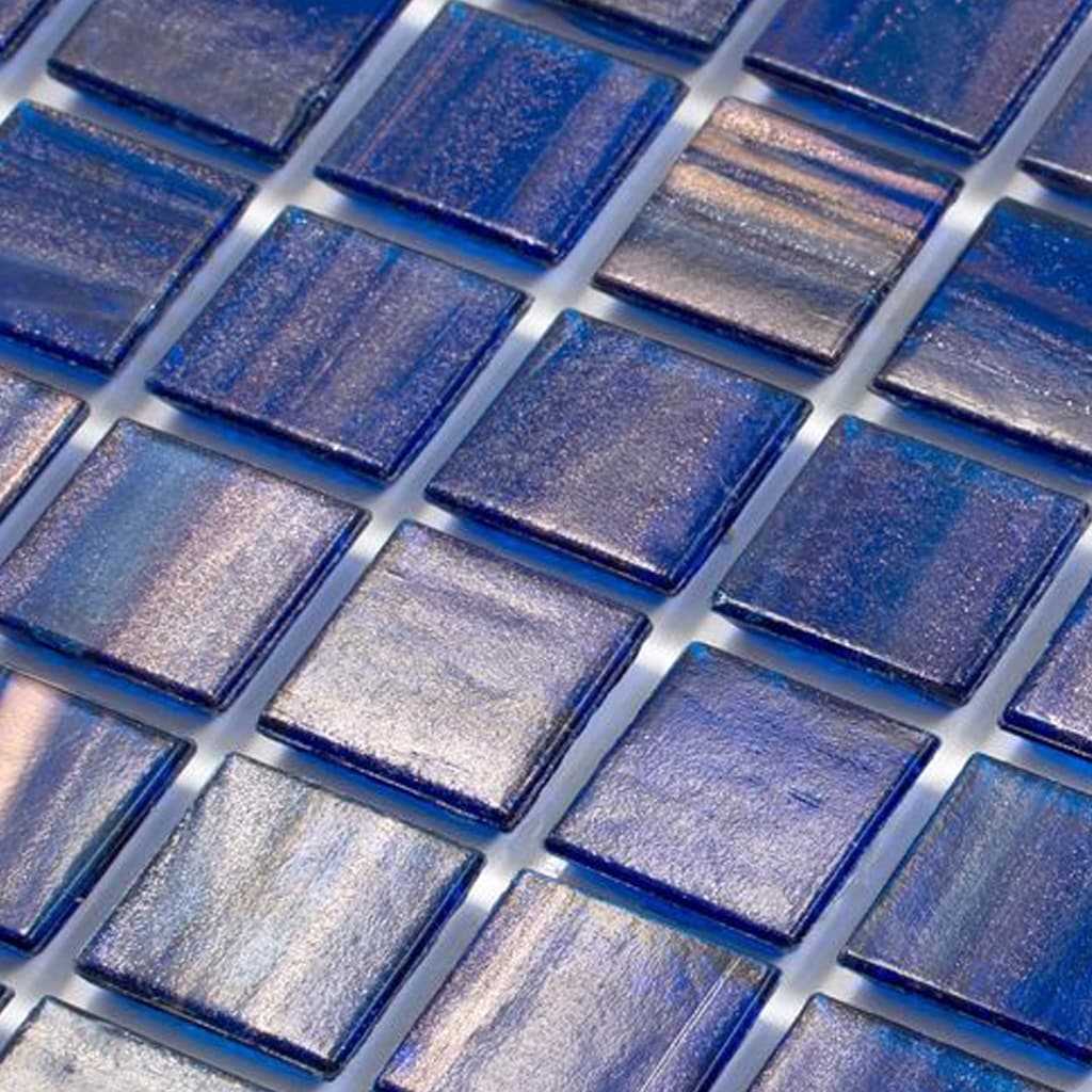 Celestial Royal Blue and Gold Glass Mosaic Wall and Floor Tile