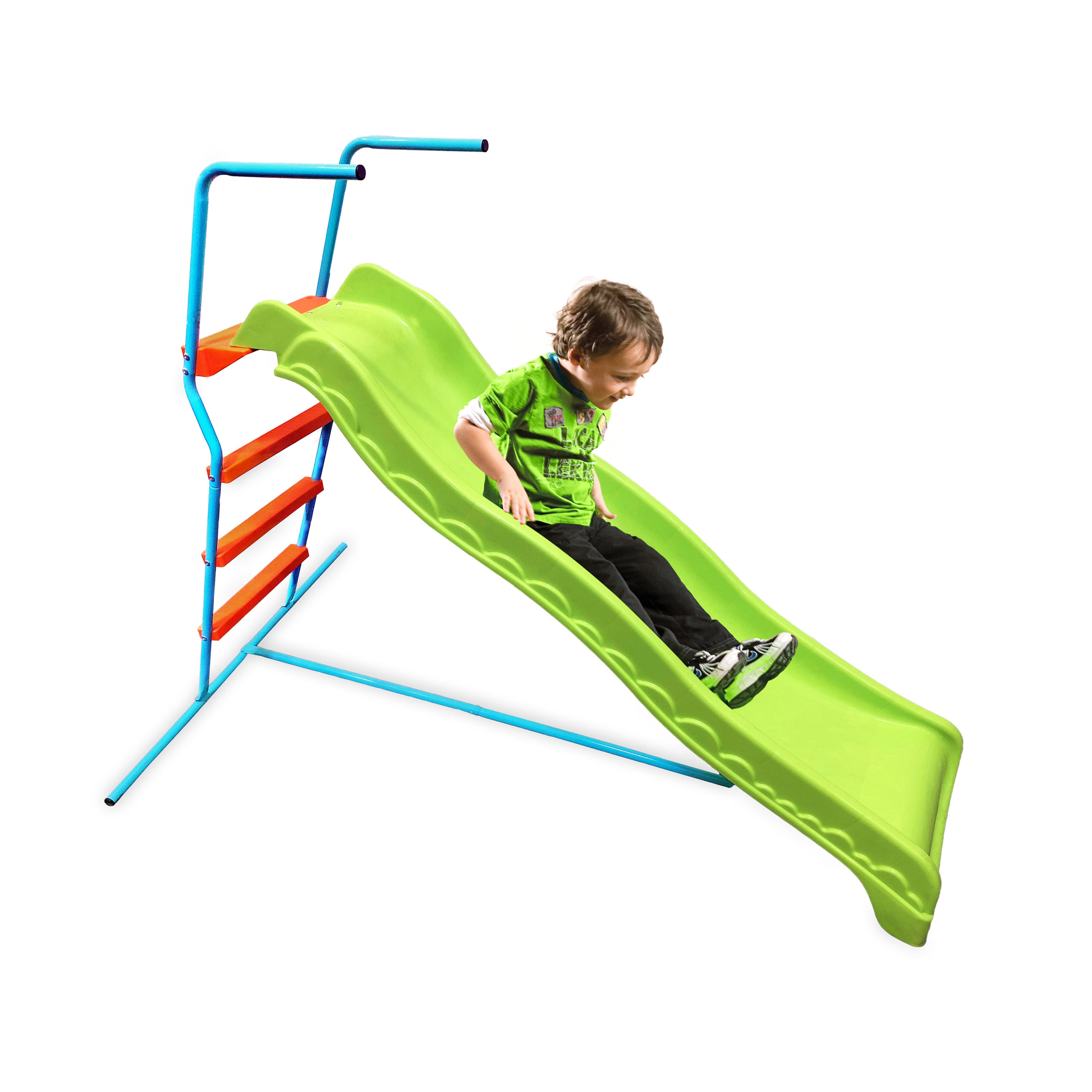 Outdoor Large Kids Slide with Waves Garden Playground Slide Children Play Green 