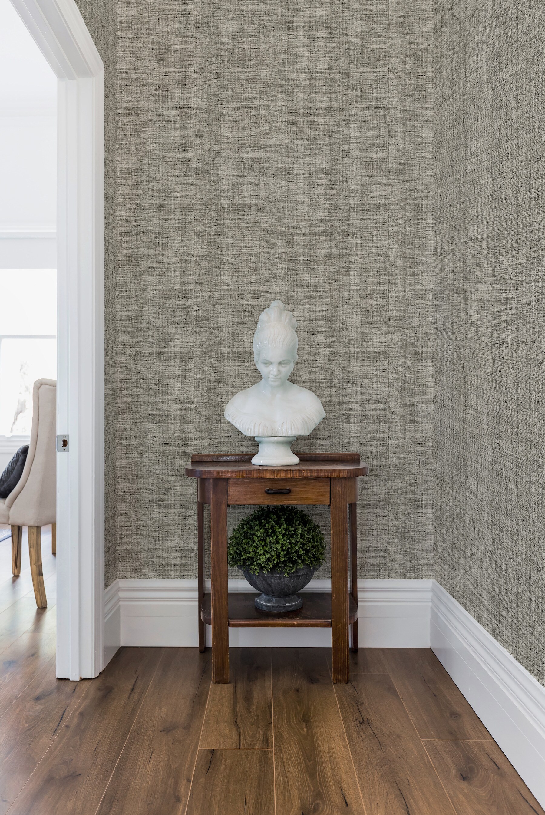 York Wallcoverings CY1559 Conservatory 60.8-Sq. Feet Charcoal Non-woven Abstract Prepasted Water Activated Paste Wallpaper