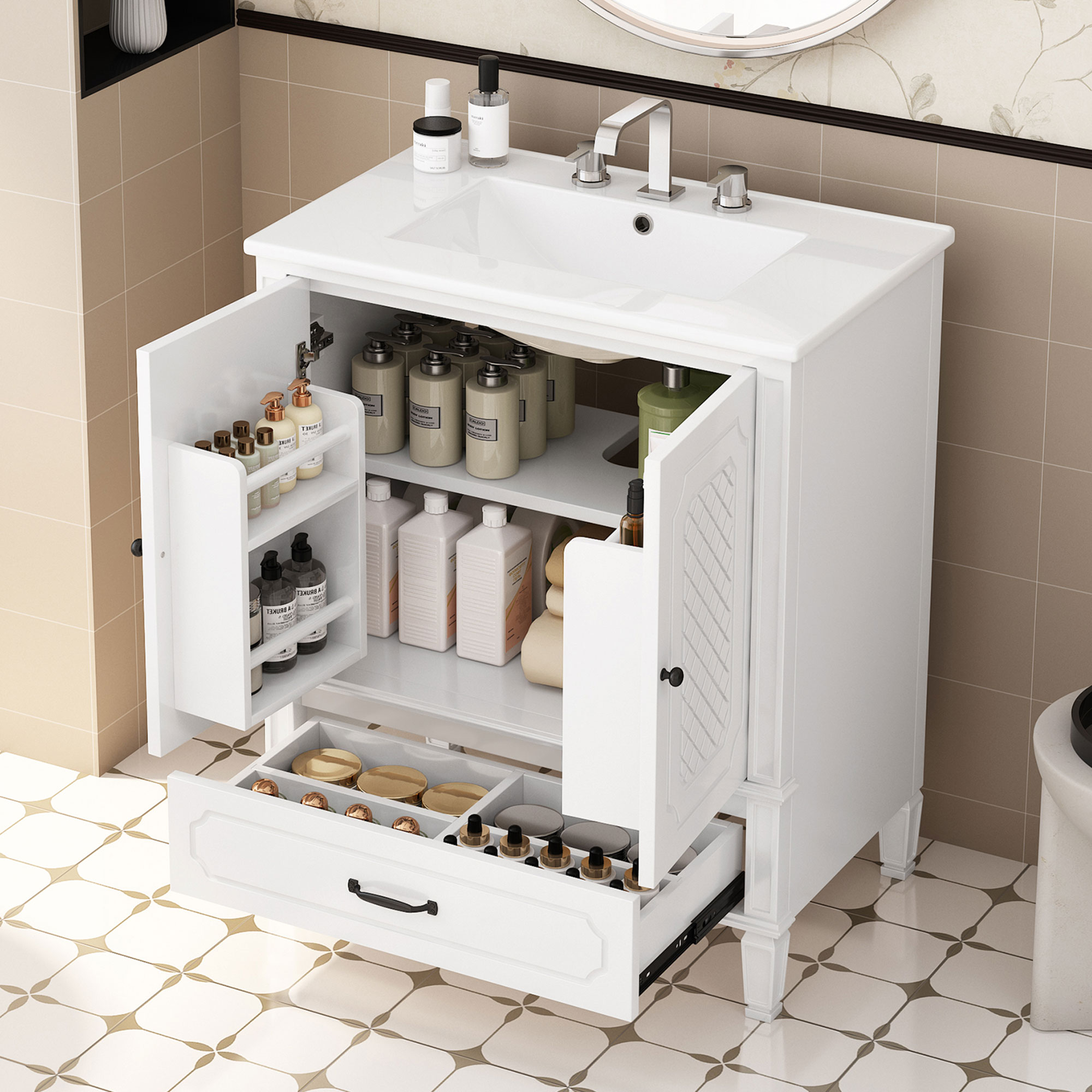 WELLFOR GIZBSO06MR Bath-Vanity-Combo - View #2