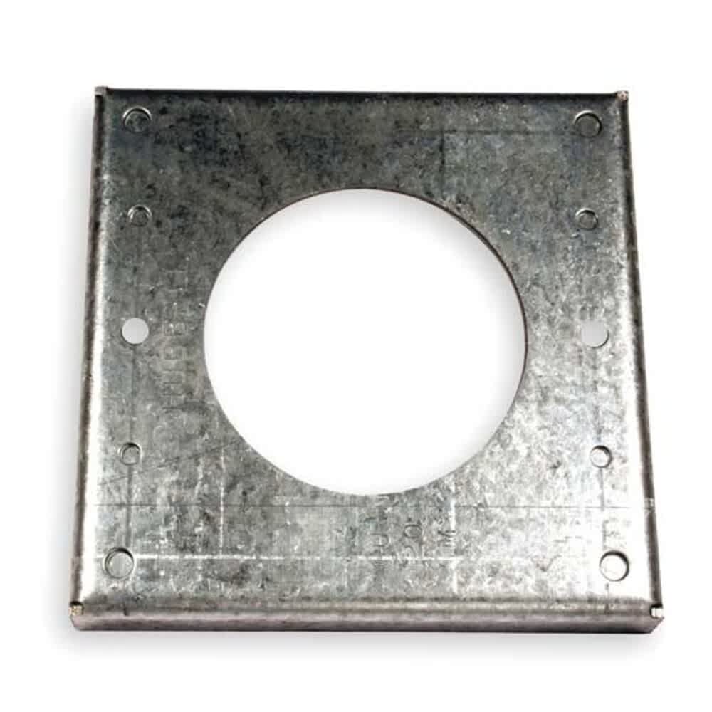 Hubbell  Wiring Device-Kellems Box Cover Square Box Type 1 Gang Galvanized Steel Single Receptacle Cover Type