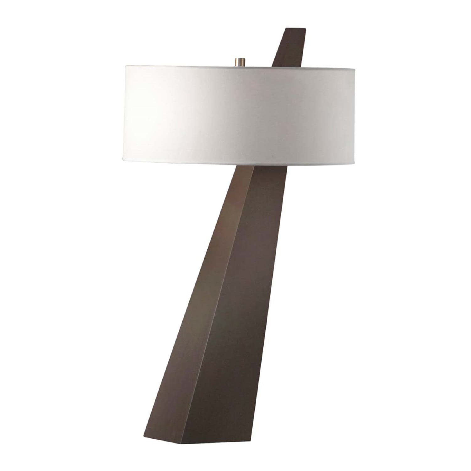 NOVA of California 11889 Obelisk 29-in Chestnut Wood Table Lamp with Linen Shade