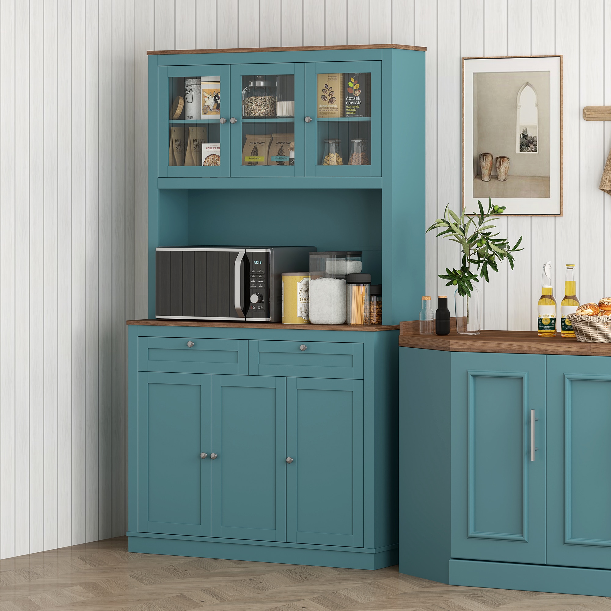 HomCom 83A-068V80GN Pull-Out-Cabinet-Baskets - View #2