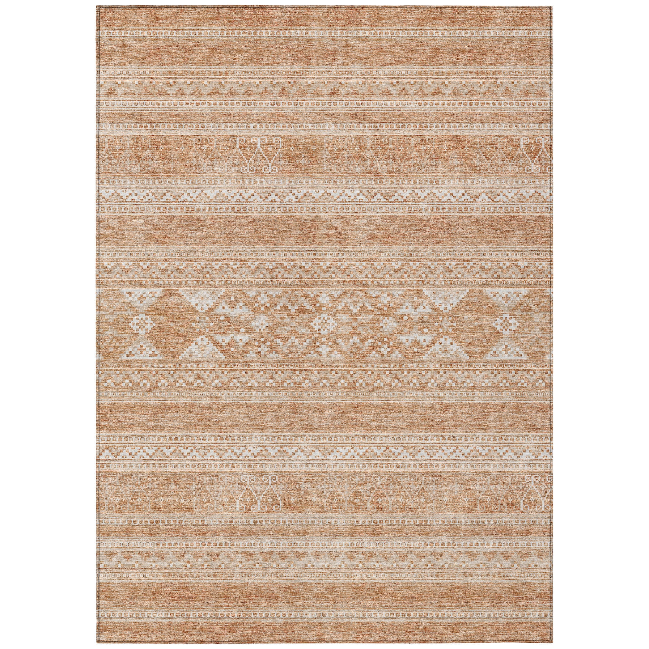 Addison Rugs ACN714CP5X8 Chantille ACN714CP 5 x 7 (ft) Polyester Copper Rectangular Indoor/Outdoor Geometric Machine washable Area rug