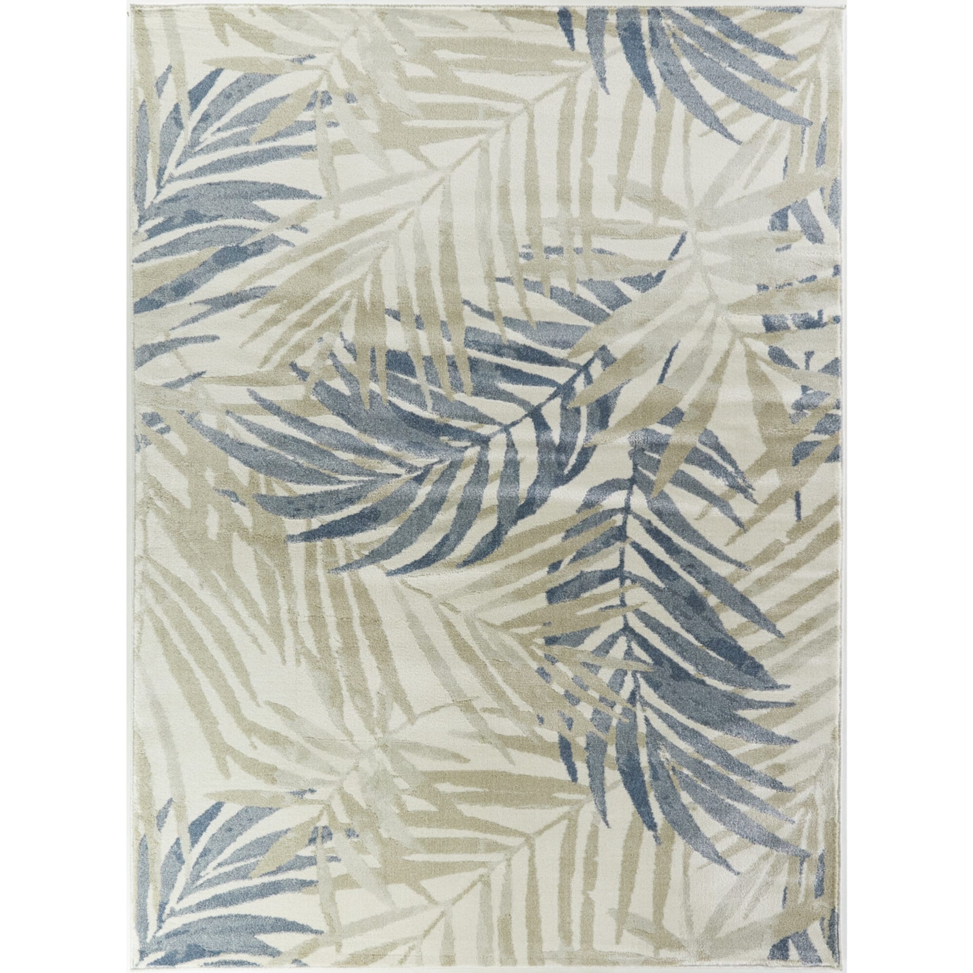 Margaret Tropical Blue and Beige Synthetic 8' x 10' Area Rug