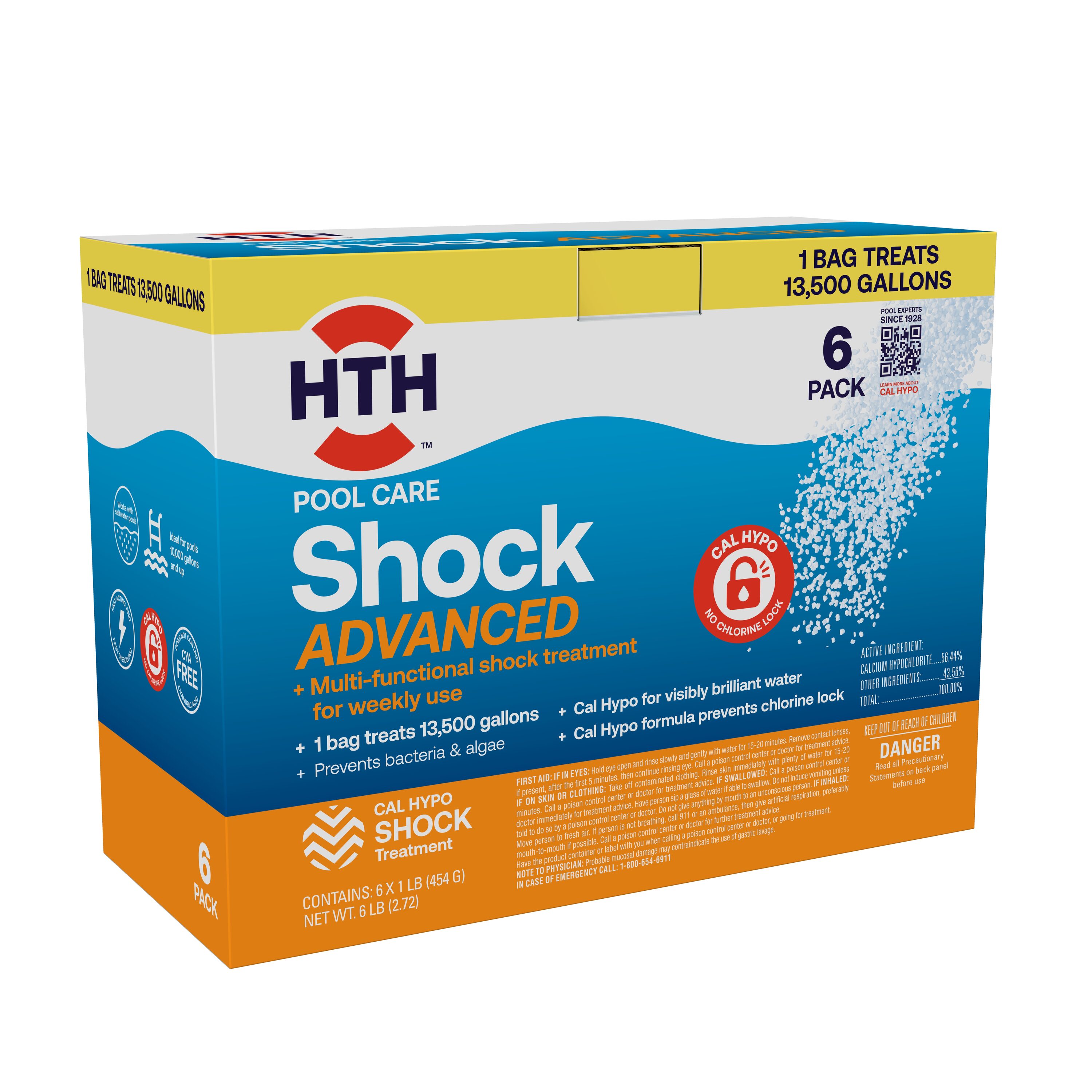 HTH Swimming Pool Advanced Shock 6-Pack 16-oz Pool Shock