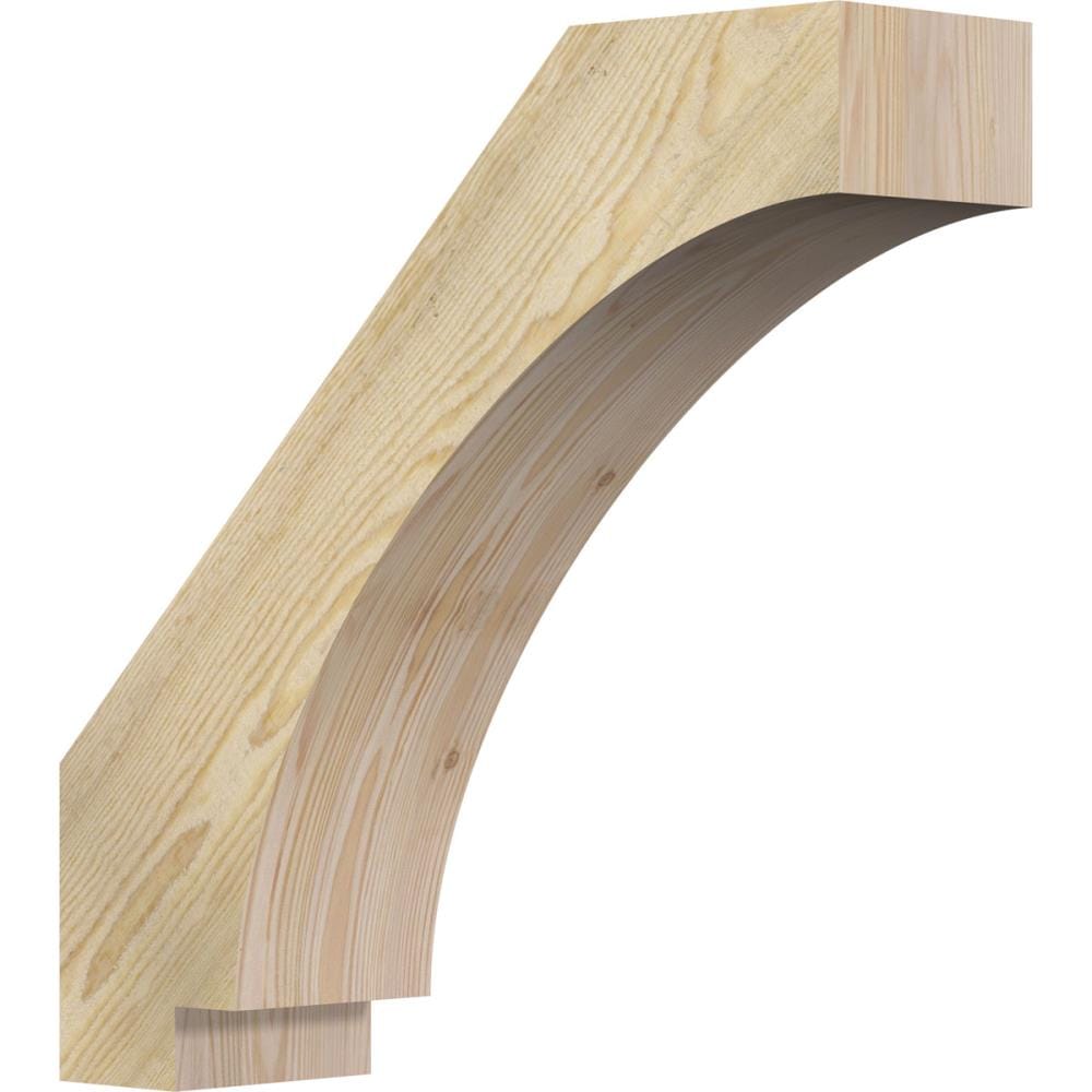 Ekena Millwork BRC06X22X22IMP00RDF 6-in x 22-in x 22-in Douglas Fir Unfinished Wood Imperial Rough Sawn Knee Brace