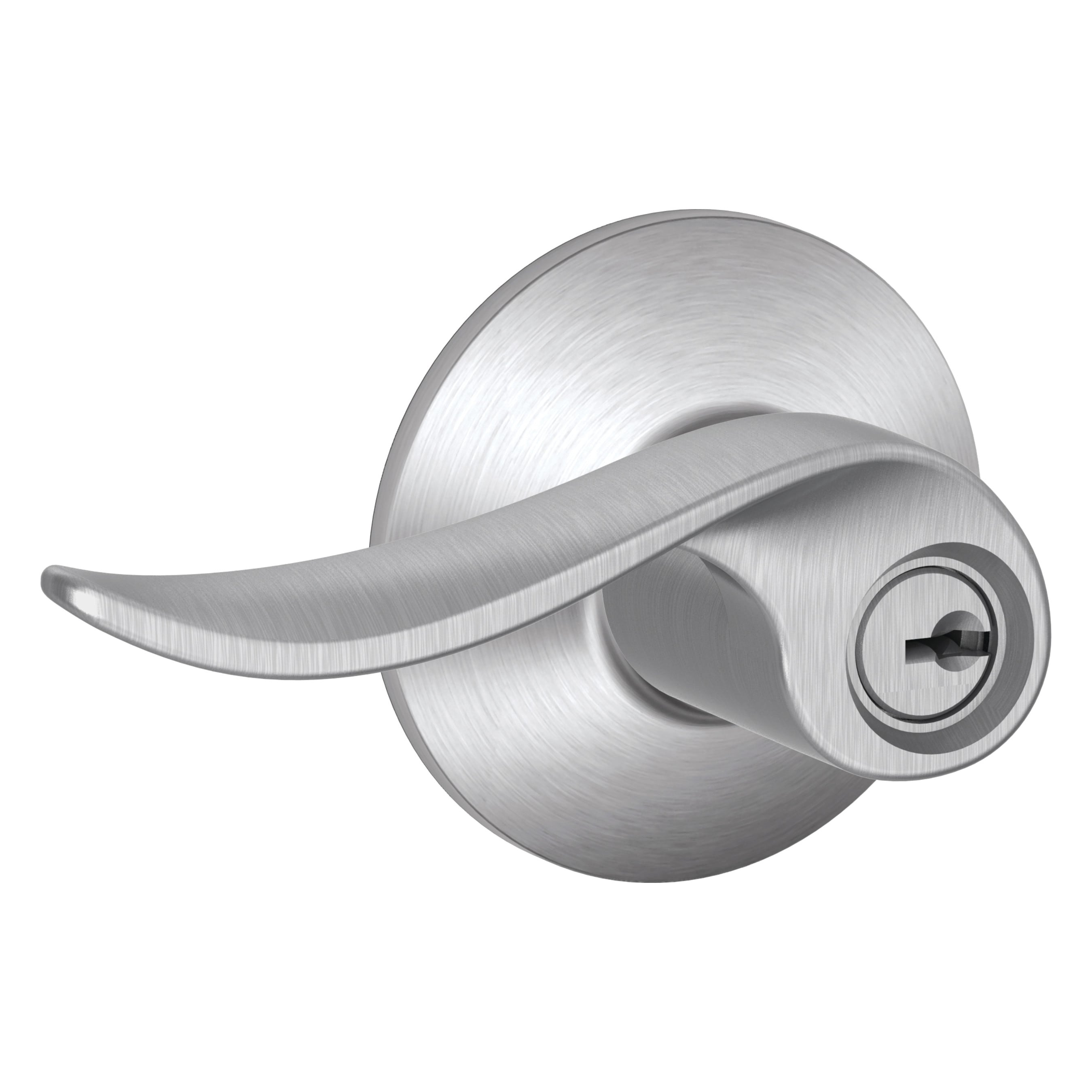 Schlage F51A SAC 626 F51A SAC Sacramento Satin Chrome Exterior Keyed Entry Door Handle