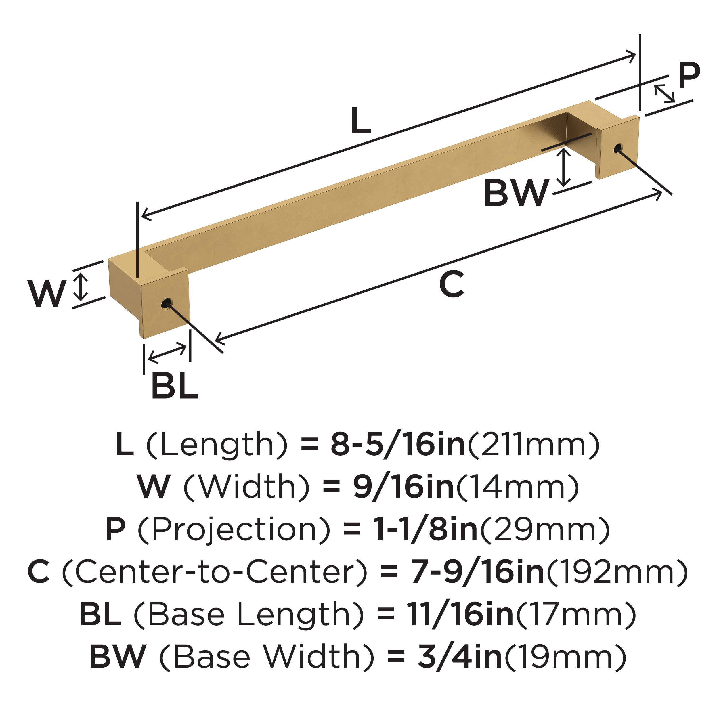 Amerock BP36761CZ Cabinet-Pulls - View #3