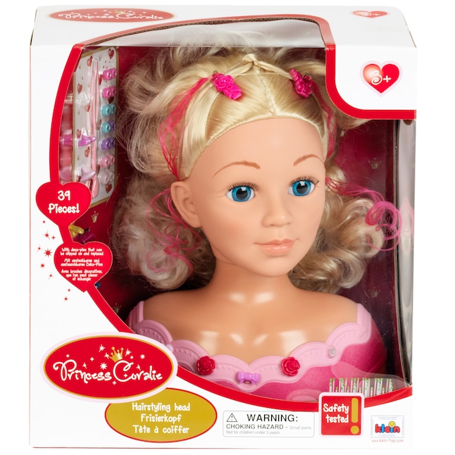 Klein Role Play Styling Head for Kids, 11-inch High with Hair